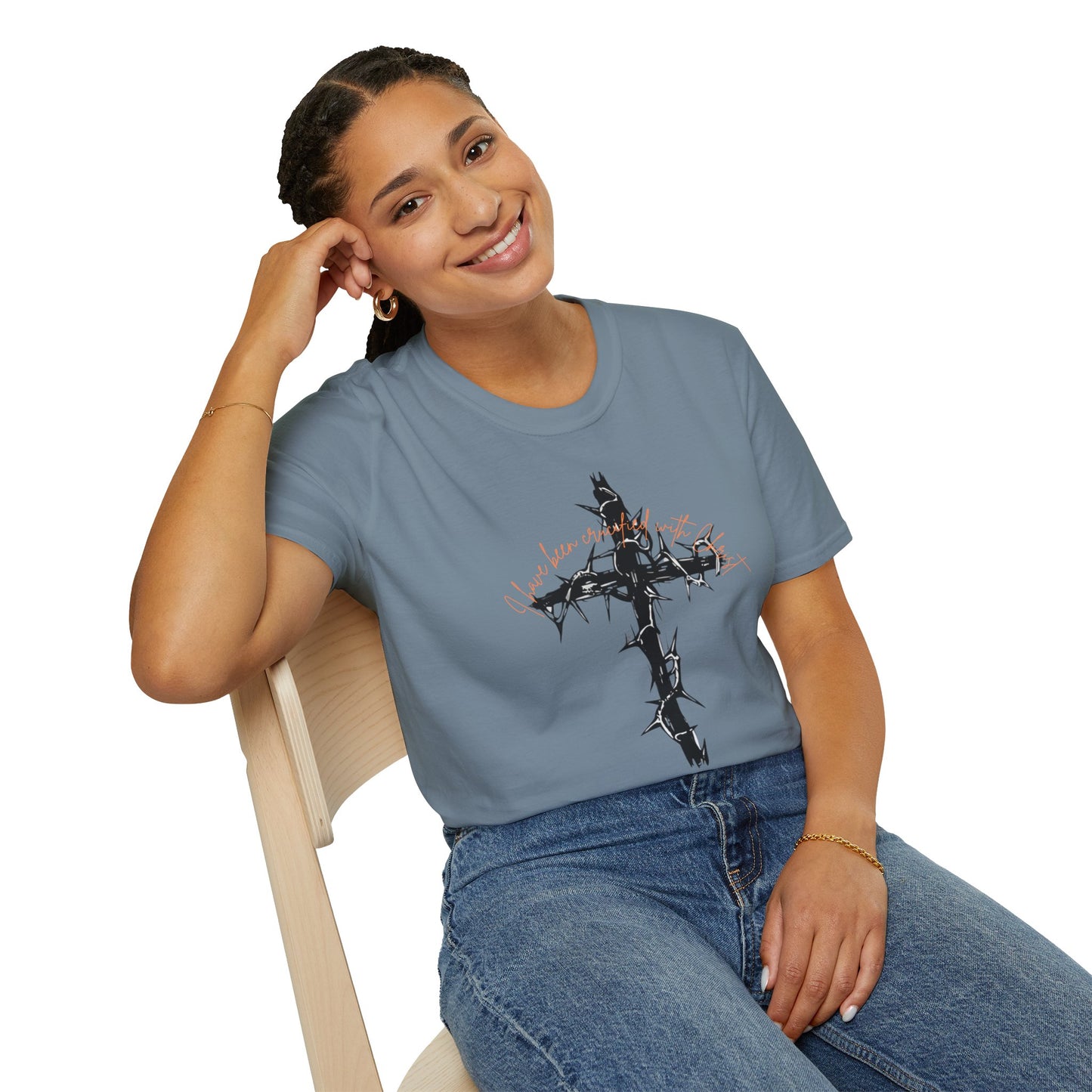 Faith Inspired Christian Cross Unisex T-Shirt - 'I Have Been Crucified with Christ' Design