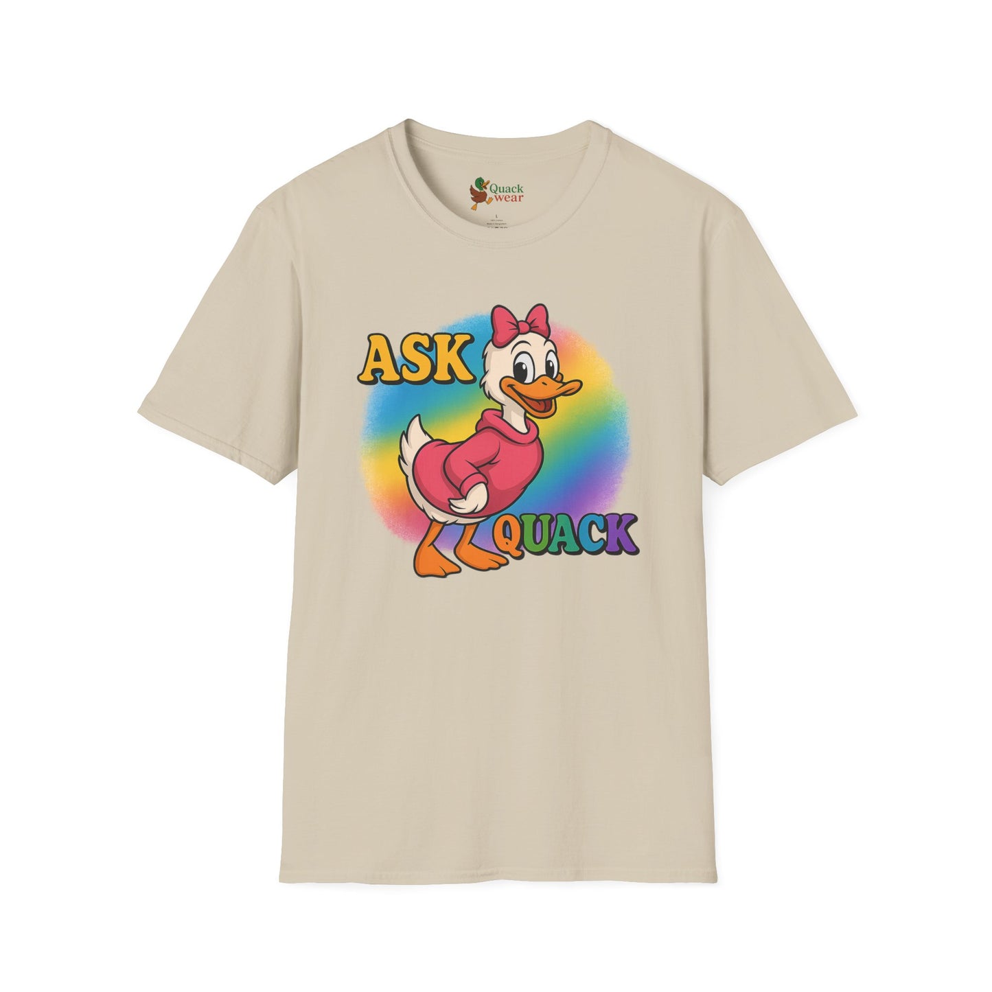 Ask Quack Duck Unisex T-Shirt - Funny Graphic Tee for Kids and Adults