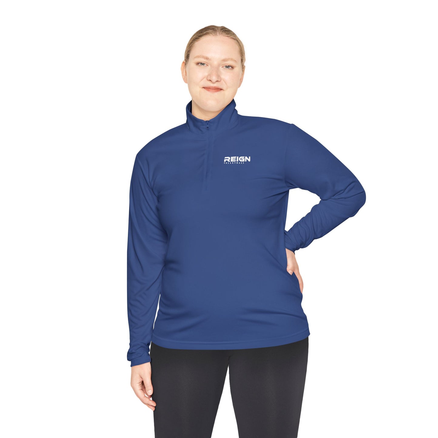 Reign Volleyball Quarter-Zip Pullover — Minimal 'weekend' Chest Logo Pullover