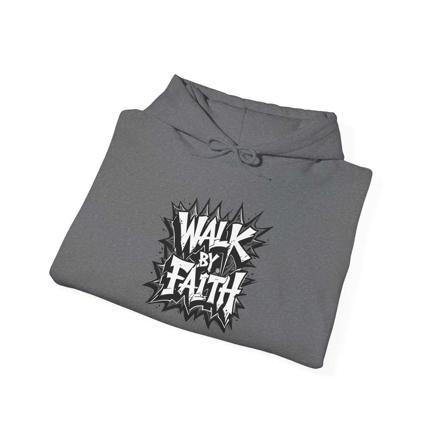 Faith Inspired Unisex Walk by Faith Hoodie - Inspirational Unisex Sweatshirt, Faith Apparel, Cozy Casual Wear, Gift for Believers, Everyday Comfort