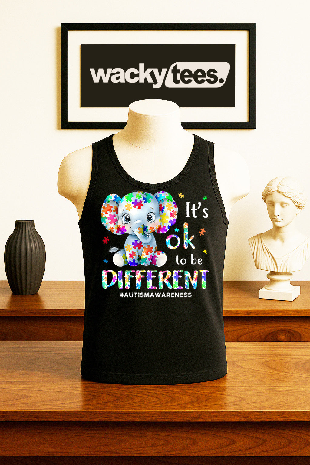 Its okay to be Different Elephant Autism Awareness Graphic Tee Shirt