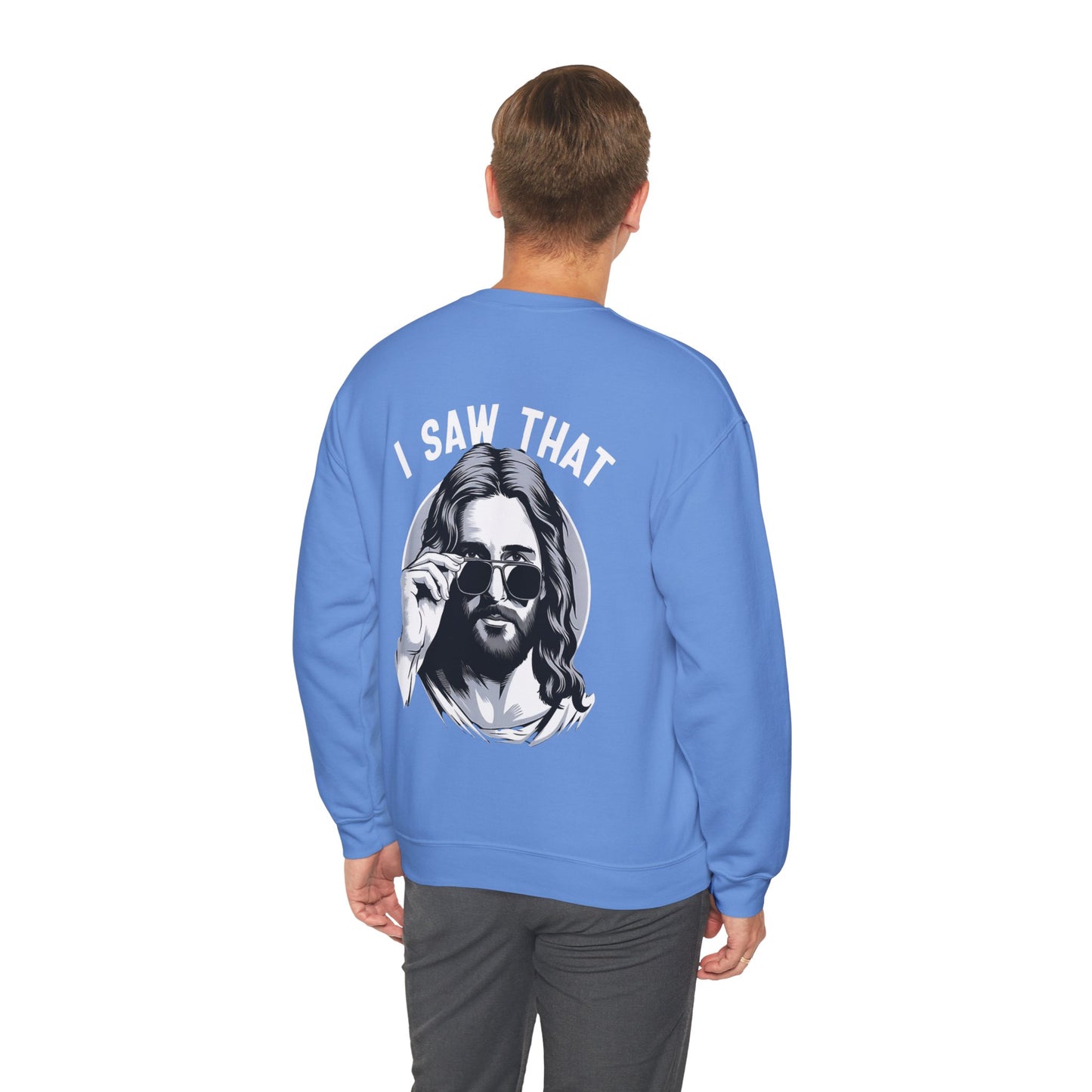 Faith Inspired Christian Humor Sweatshirt - 'I Saw That' Crewneck