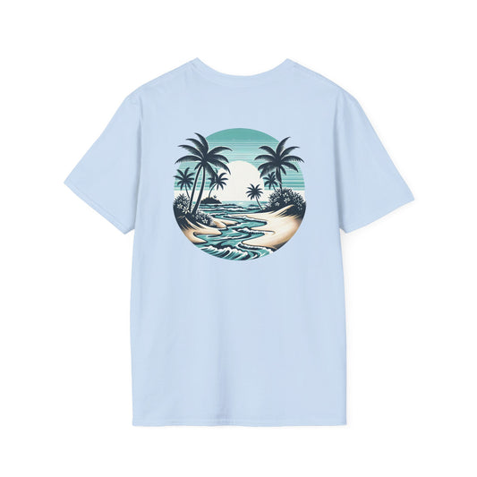 Tropical Vibes T-Shirt - Unisex Softstyle, Beachwear, Summer Fashion, Vacation Tee, Relaxed Fit, Outdoor Events