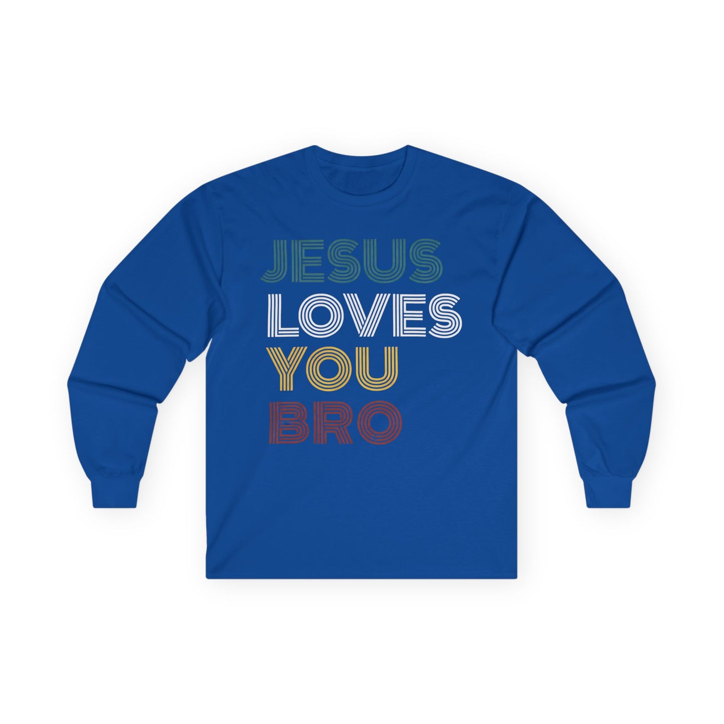 Faith Inspired - Christian Long Sleeve Tee - Jesus Loves You Bro