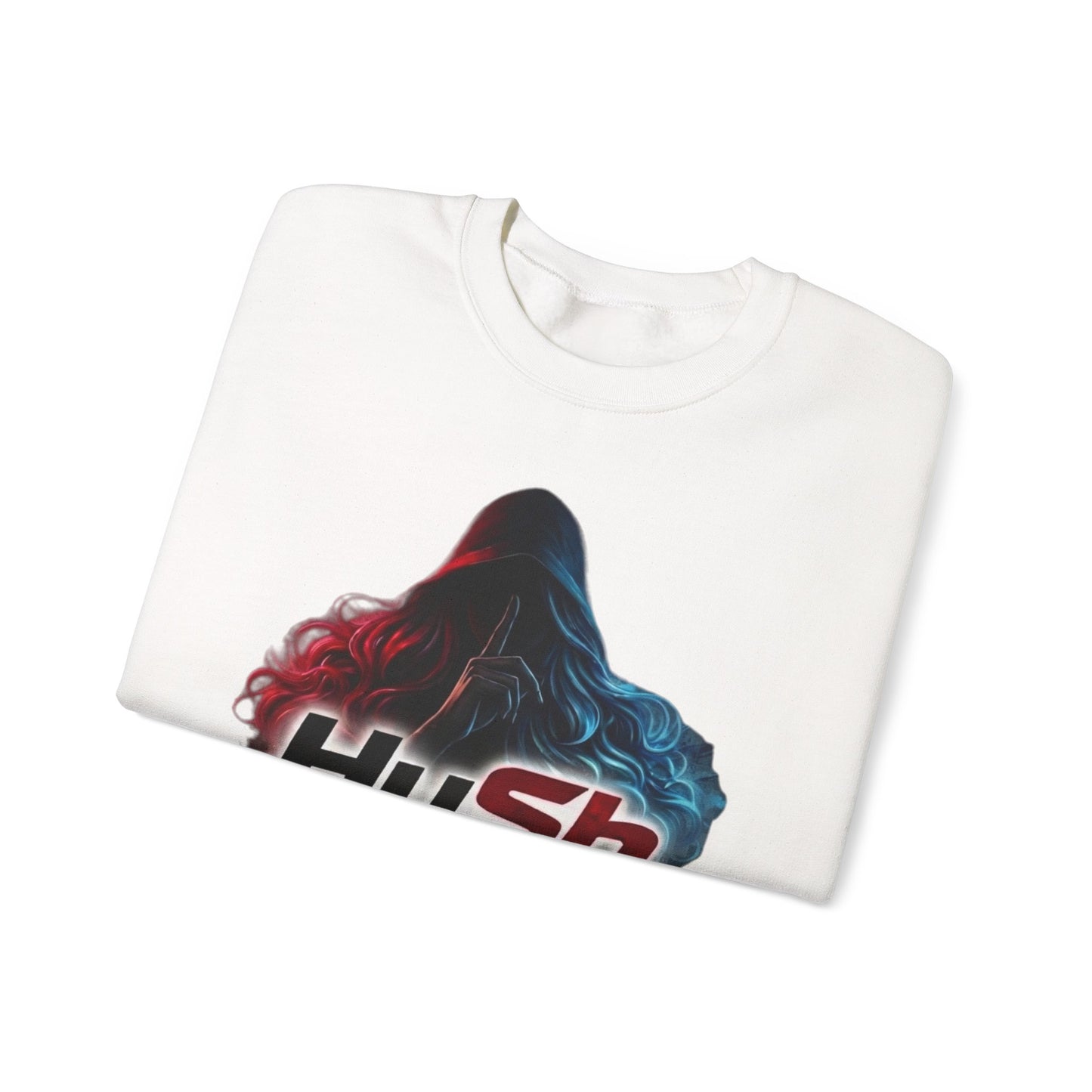 #HuSh Movement feminine Logo Crewneck Sweatshirt | TikTok Inspired Hooded Silhouette
