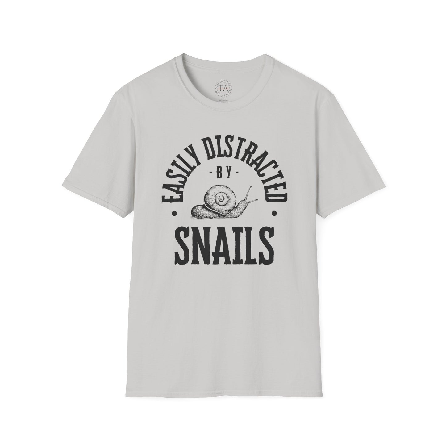 Easily Distracted by Snails Unisex T-Shirt - Cute Graphic Tee for Animal Lovers