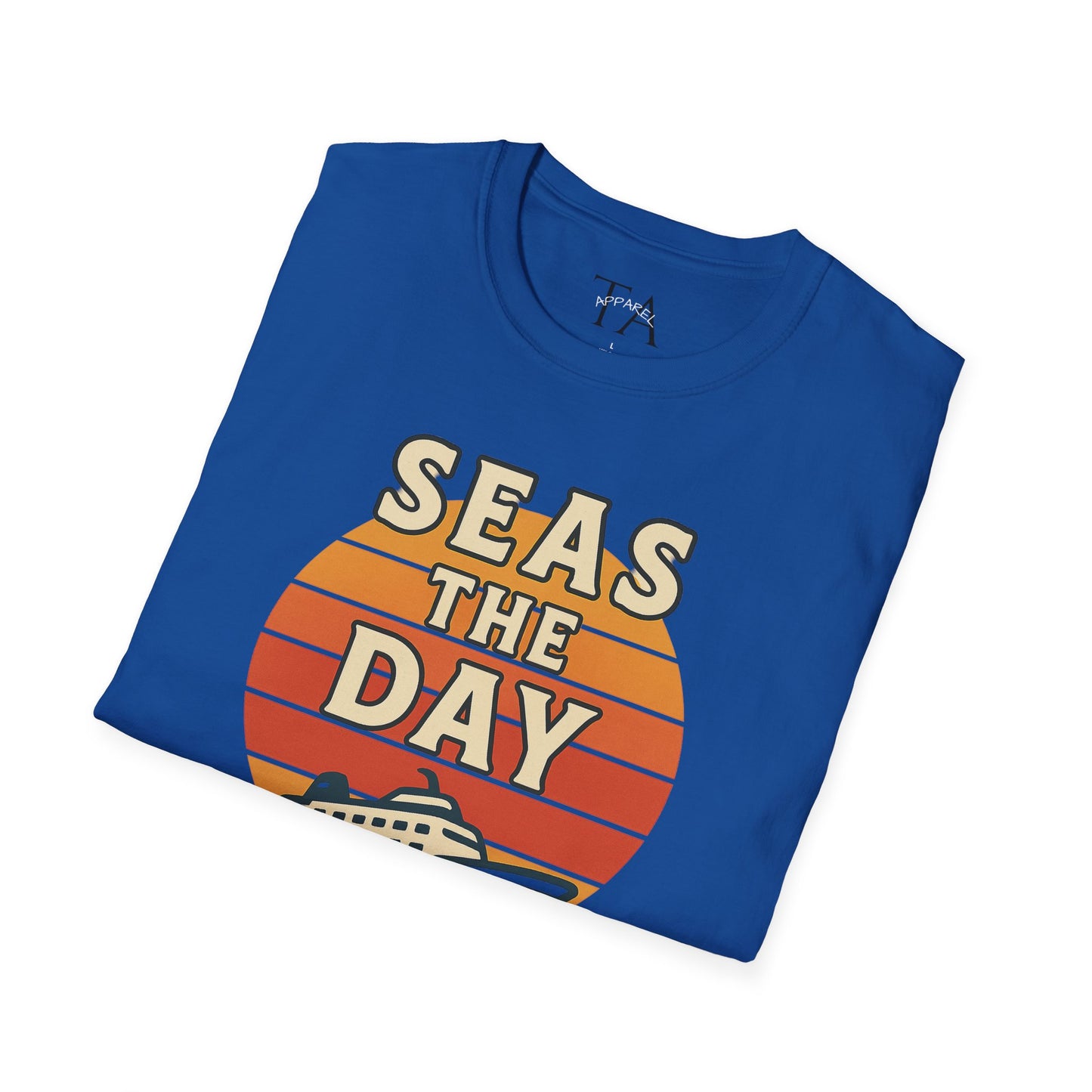 Seas the Day Unisex T-Shirt, Vintage Cruise Tee, Nautical Graphic Shirt, Summer Vacation Apparel, Beach Lover Gift