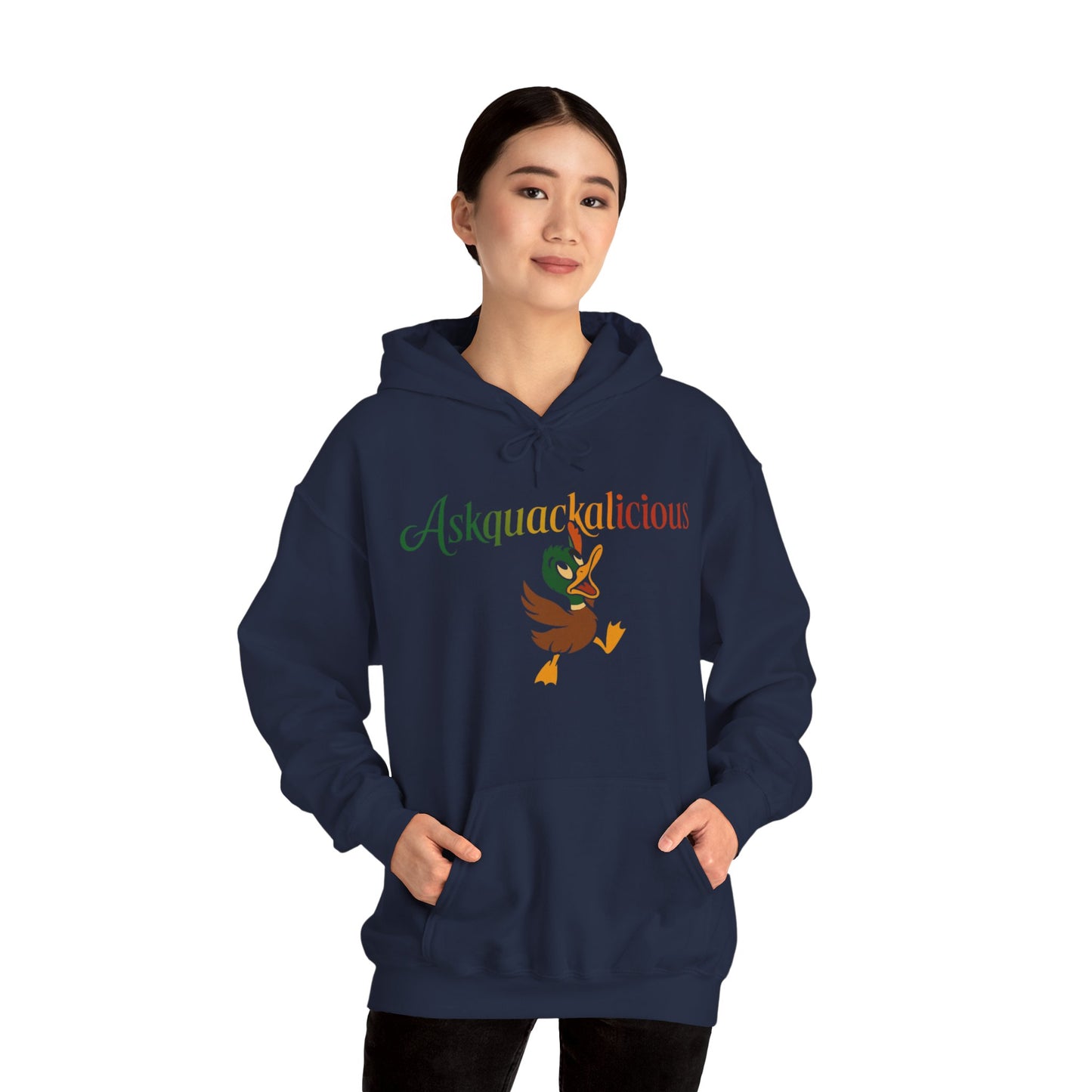 Askquack Quirky Duck Hoodie - Cozy Unisex Sweatshirt for Nature Lovers