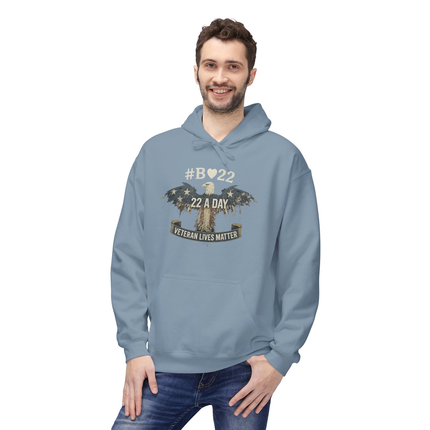 #B🤍22 Veteran Lives Matter Hoodie - Unisex Fleece Sweatshirt