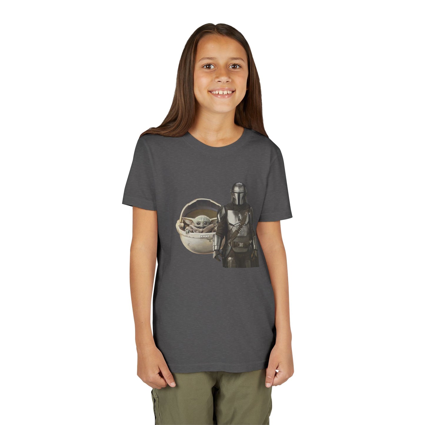 Kids Star Wars Inspired Youth Tee, Mandalorian T-Shirt, Grogu Shirt, Galaxy Adventure, Kids Summer Outfit, Birthday Gift
