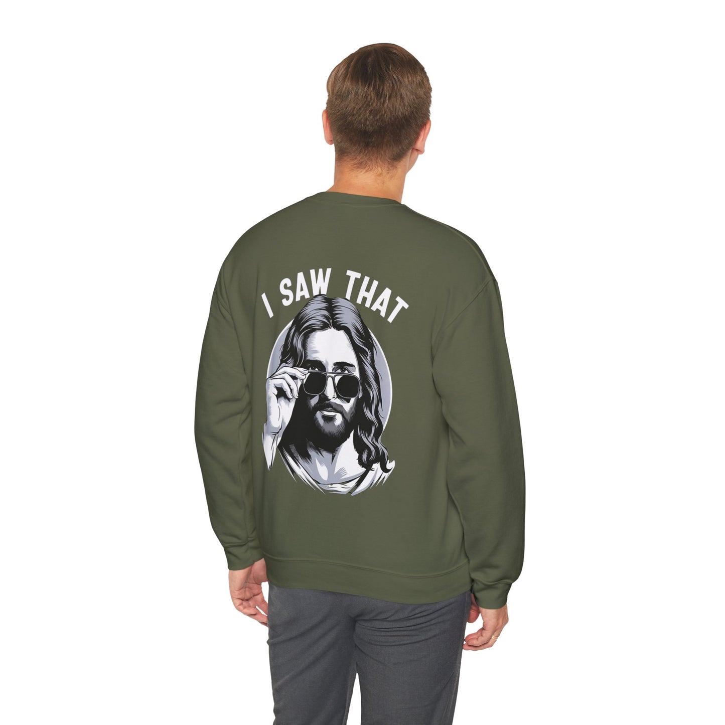 Faith Inspired Christian Humor Sweatshirt - 'I Saw That' Crewneck