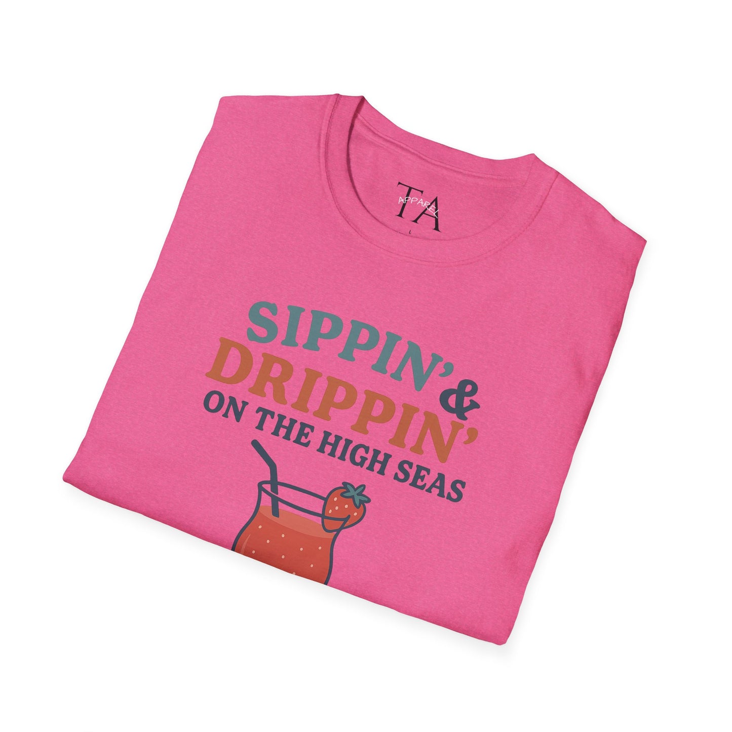 Nautical Cocktail T-Shirt - Sippin & Drippin Summer Vibes Beach Party Wear