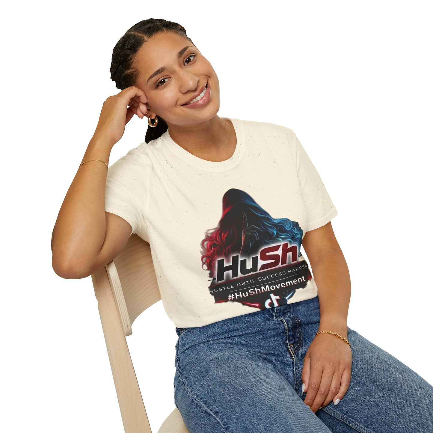 #HuSh Movement feminine Logo T-Shirt | Hustle Until Success Happens