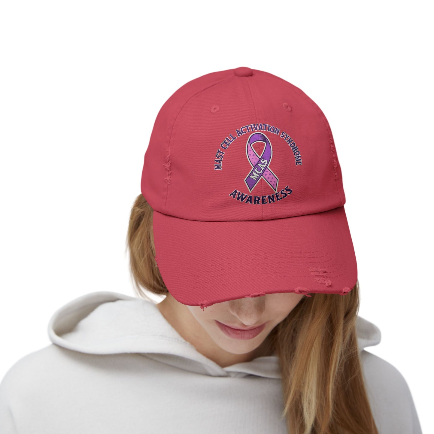 Mast Cell Activation Syndrome Unisex Distressed Awareness Hat