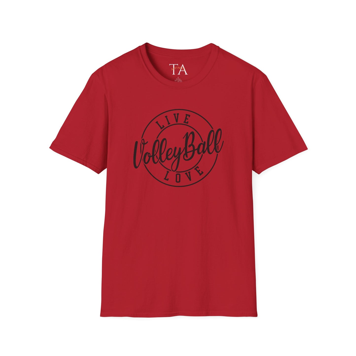 Volleyball Live Love Unisex Softstyle T-Shirt, Sports Tee, Volleyball Gift, Game Day Apparel, Casual Wear, Activewear
