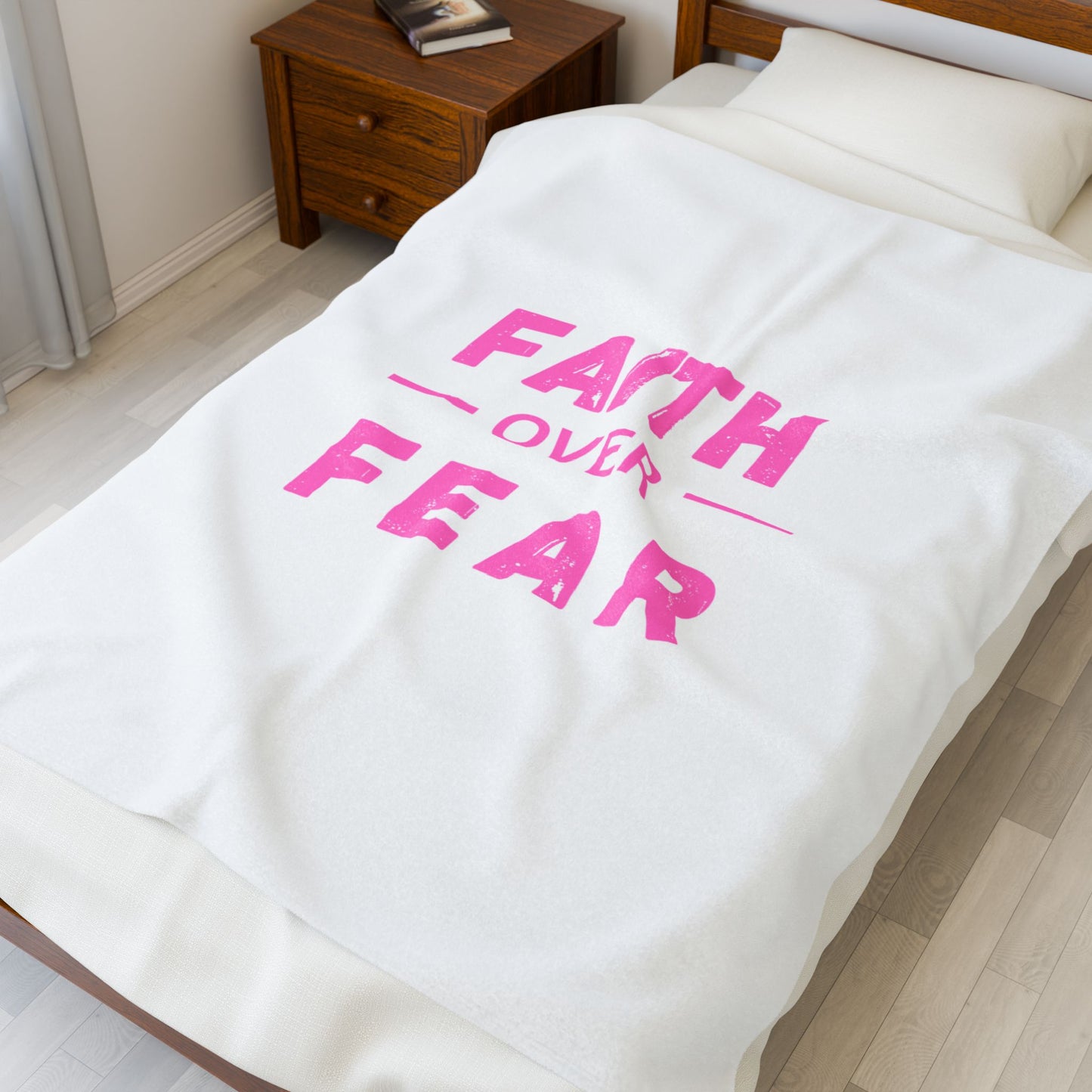 Faith Inspired Faith Over Fear Cozy Velveteen Plush Blanket with Motivational Quote - Perfect for Home Decor, Gifts, and Comfort, Faith over Fear, Inspirational [...]