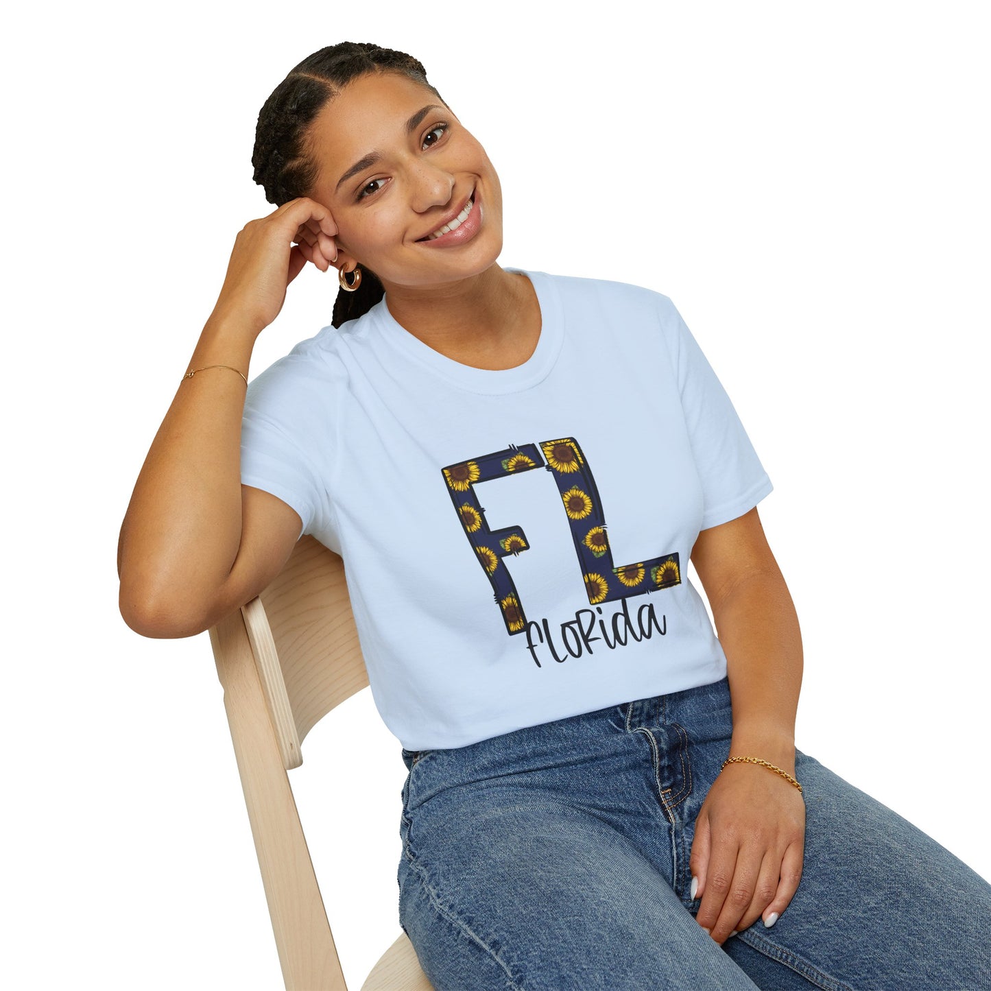 Florida Sunshine Unisex Softstyle T-Shirt, Florida T-Shirt, Graphic Tee, Summer Outfit, Gift for Floridians, Vacation Wear
