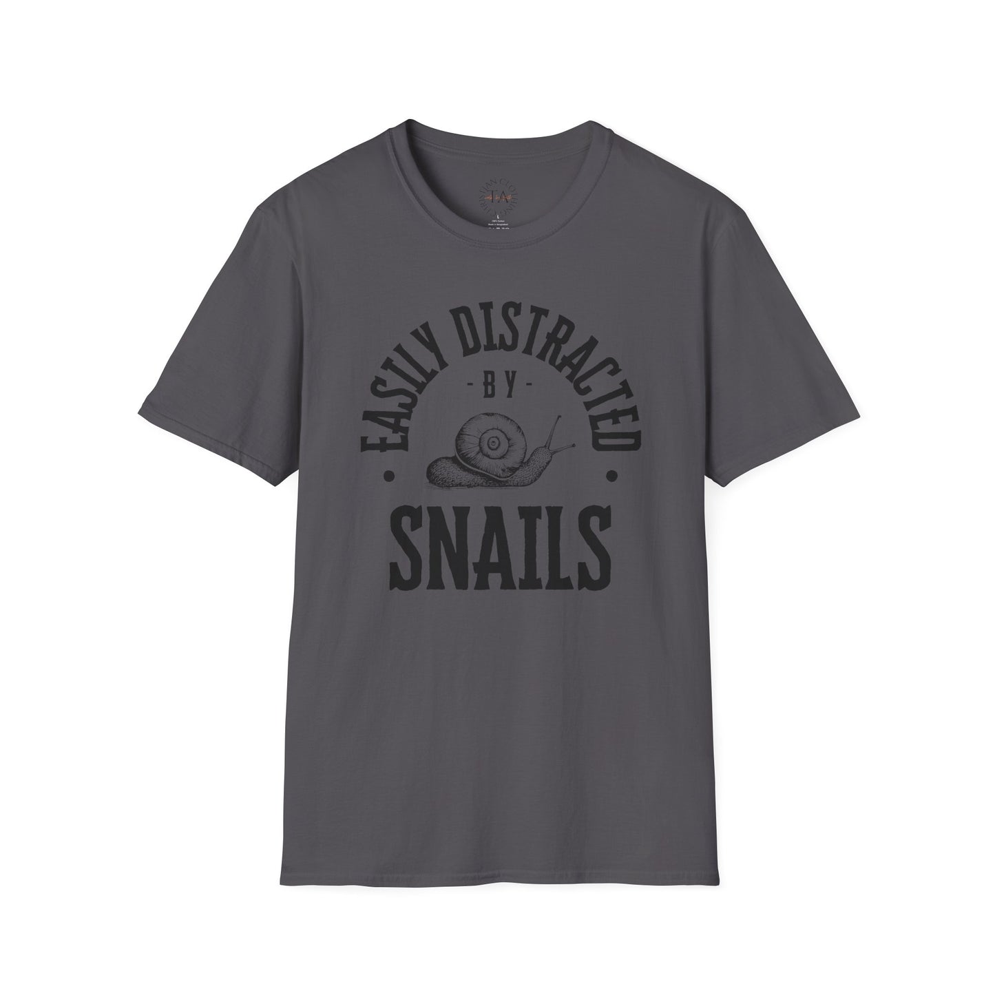 Easily Distracted by Snails Unisex T-Shirt - Cute Graphic Tee for Animal Lovers