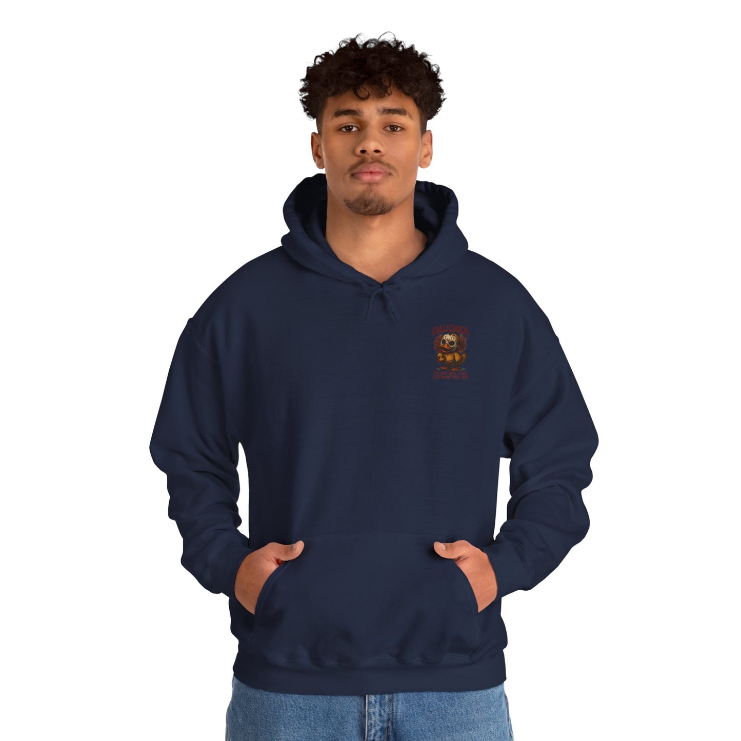 Evllilduck Funny Horror Themed Hoodie - Unisex Sweatshirt for Halloween
