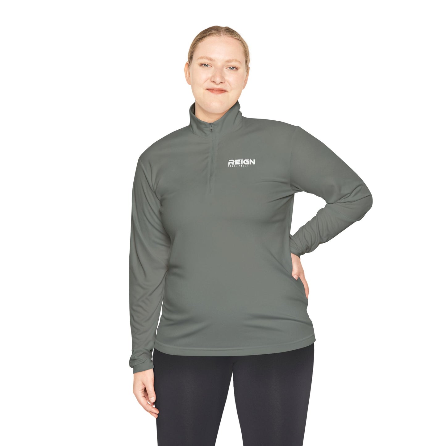 Reign Volleyball Quarter-Zip Pullover — Minimal 'weekend' Chest Logo Pullover
