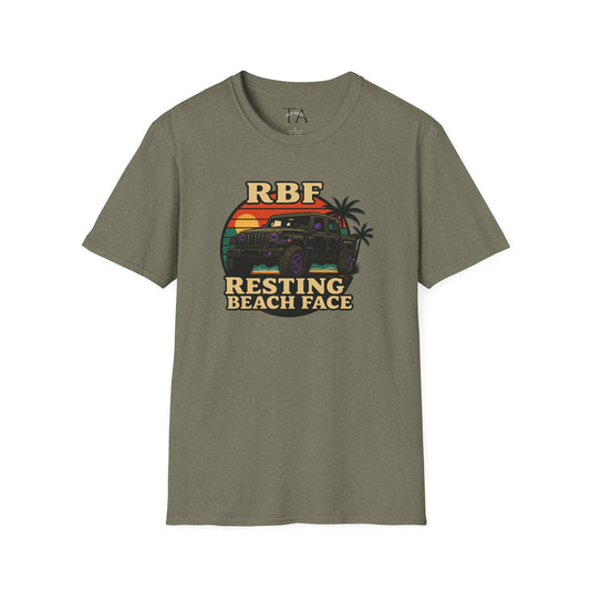 Resting Beach Face T-Shirt | Resting Beach Face | Summer Casual Wear, Vacation Tee, Beach Lover Gift, Relaxed Style, Unisex Apparel