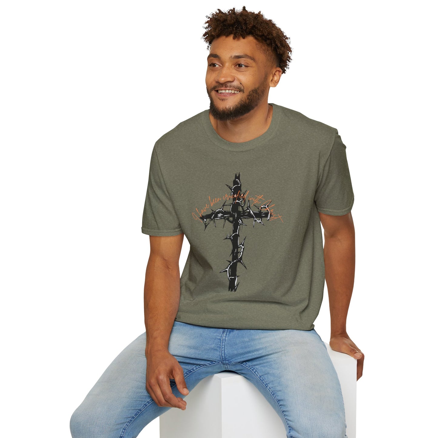 Faith Inspired Christian Cross Unisex T-Shirt - 'I Have Been Crucified with Christ' Design