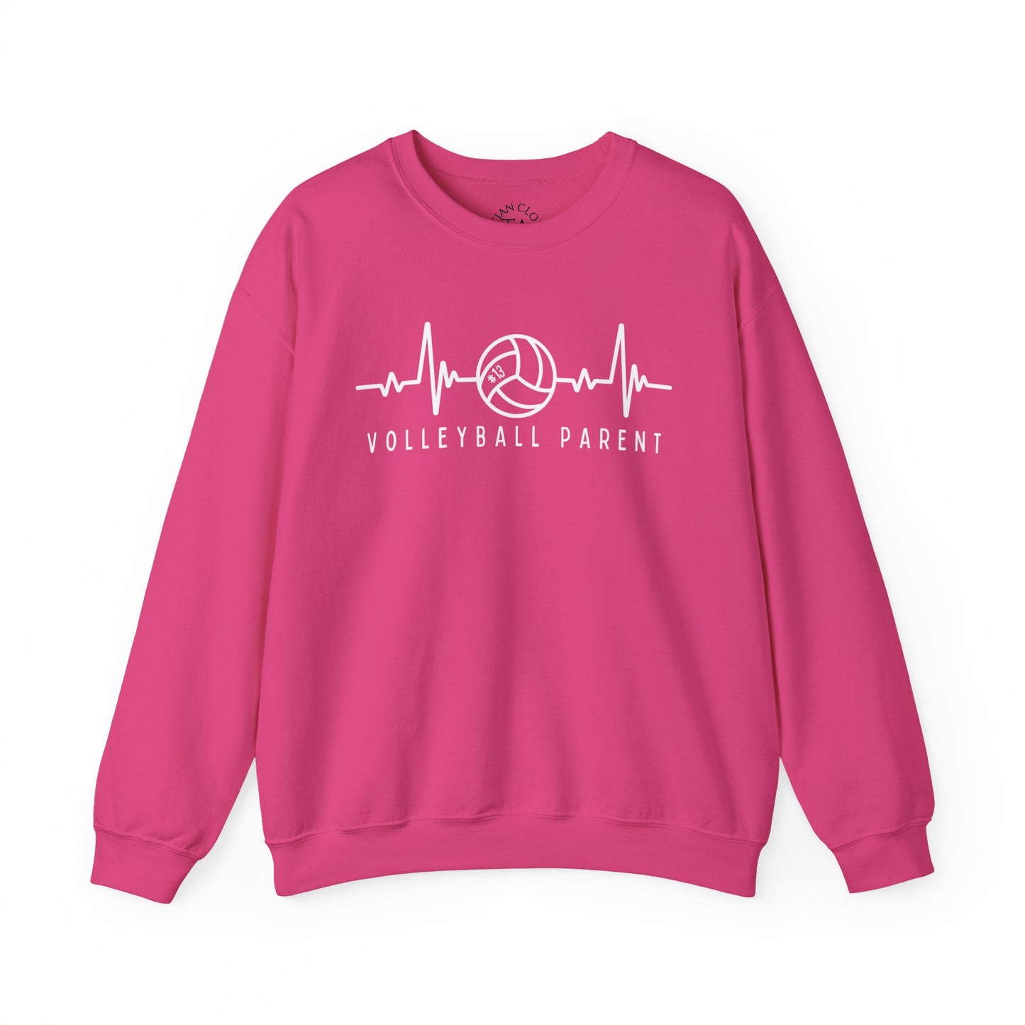 Volleyball Heartbeat Crewneck Sweatshirt #13, Quality Sweatshirt, Parent Gift, Volleyball Fan Apparel, Sports Lover Top