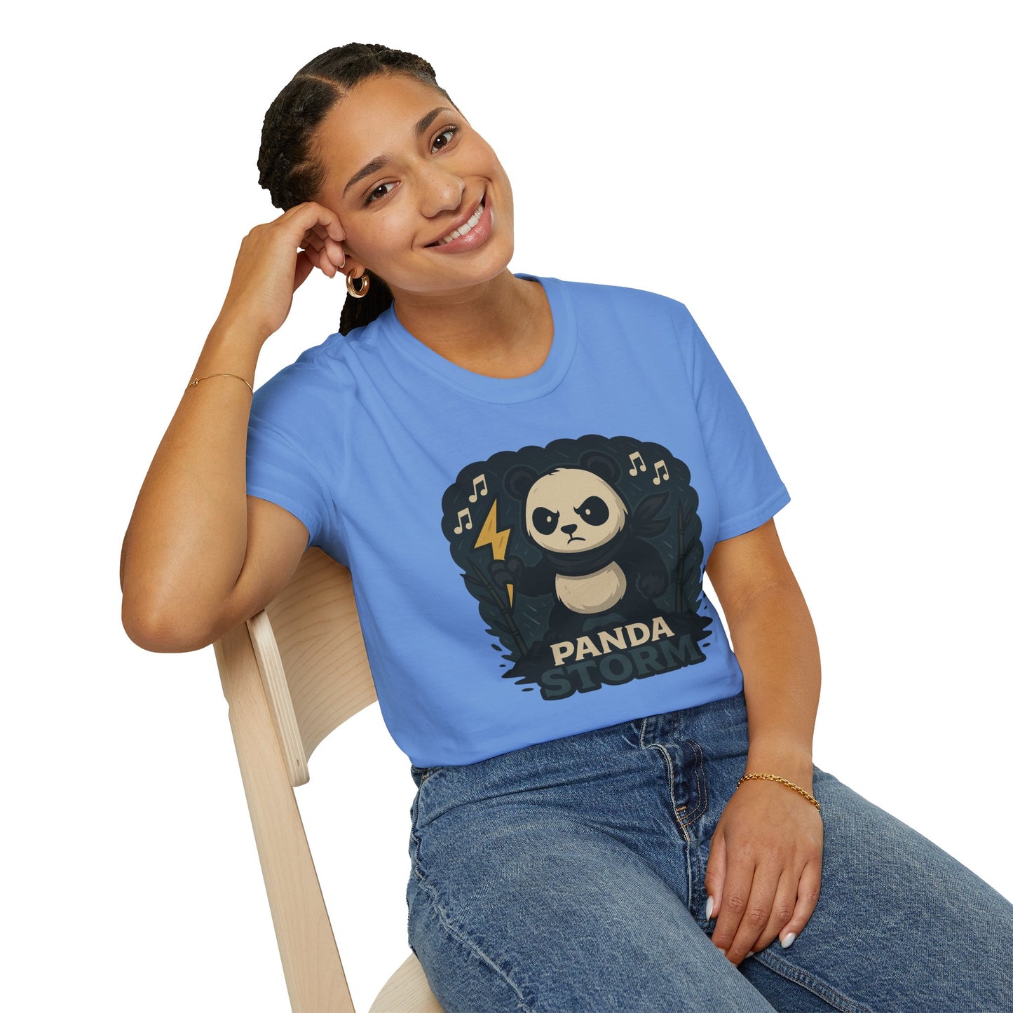 Panda Storm Tee for Animal and Music Lovers - Softstyle T-Shirt