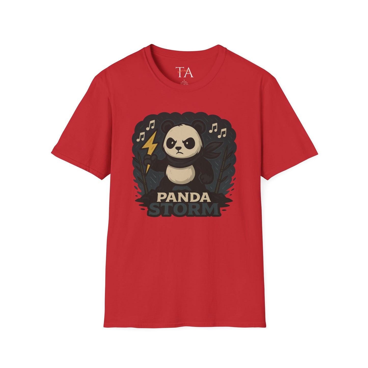 Panda Storm Tee for Animal and Music Lovers - Softstyle T-Shirt