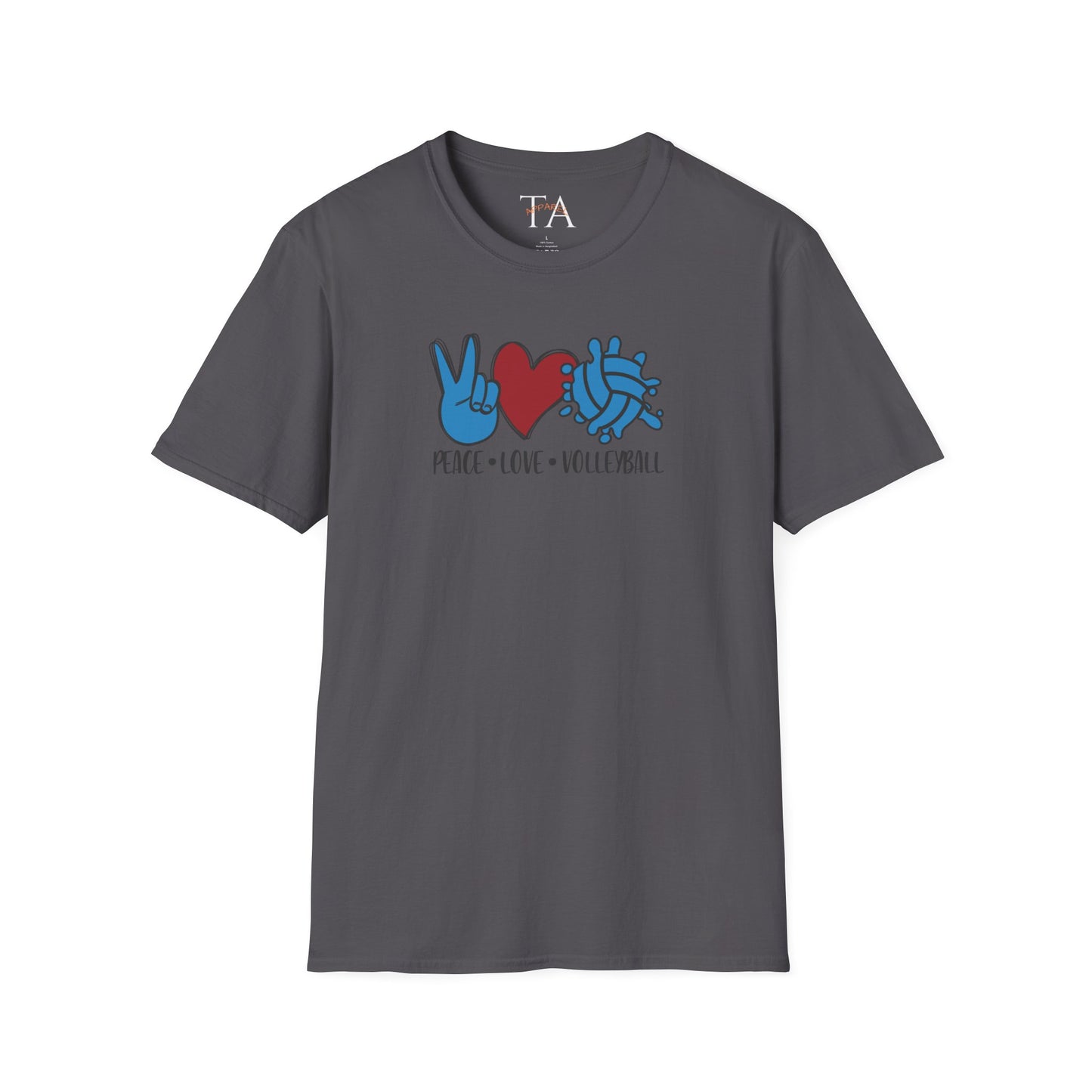 Peace Love Volleyball Unisex T-Shirt, Casual Tee, Sports Apparel, Gift for Volleyball Lovers, Summer Fashion