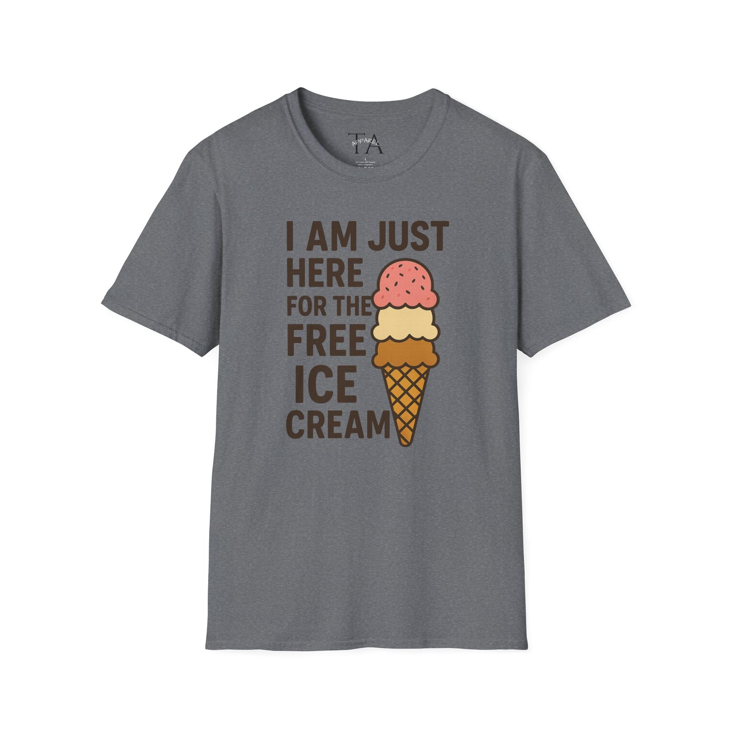 Ice Cream Lover's Unisex T-Shirt, Funny Graphic Tee, Summer Apparel, Sweet Treats Gift, Birthday Humor Shirt