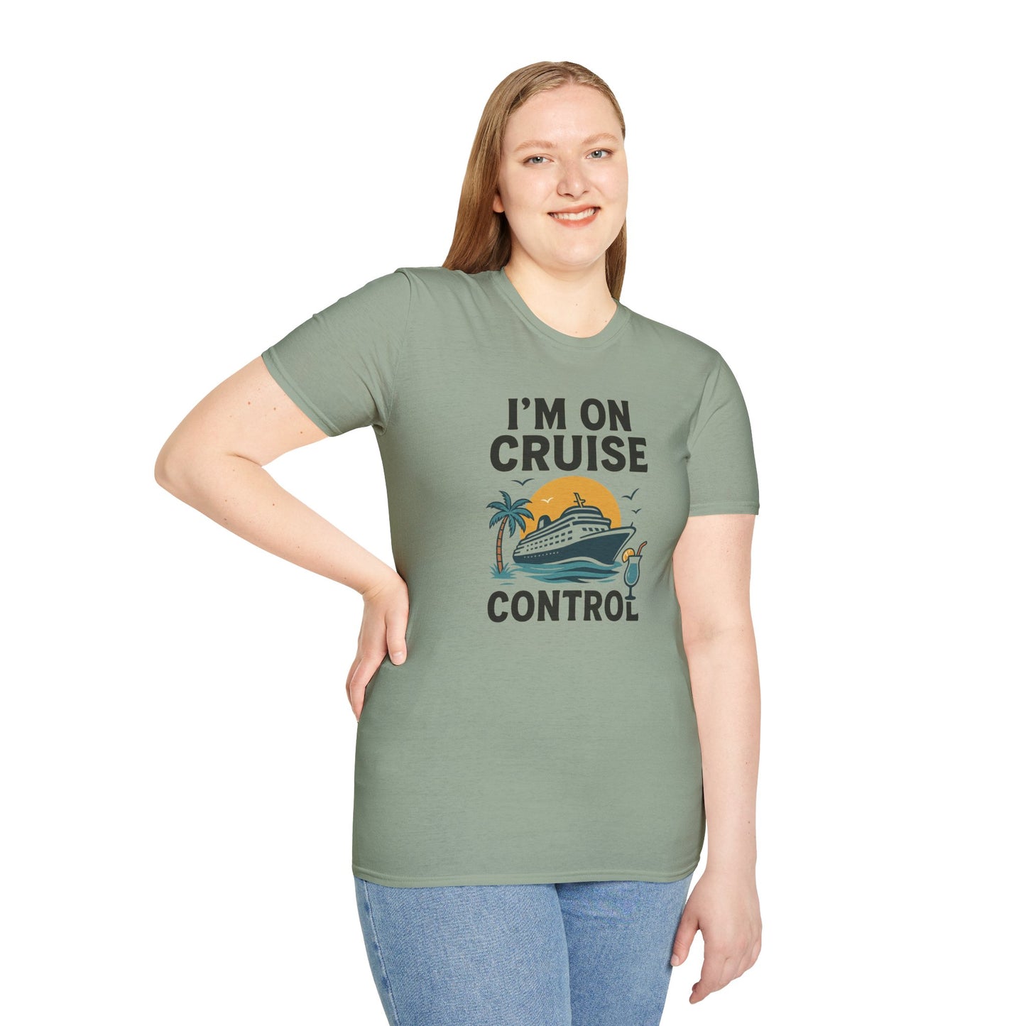 Cruise Control Tee - Unisex Softstyle T-Shirt, Vacation Shirt, Travel Apparel, Summer Wear, Cruise Gift, Relaxation Outfit