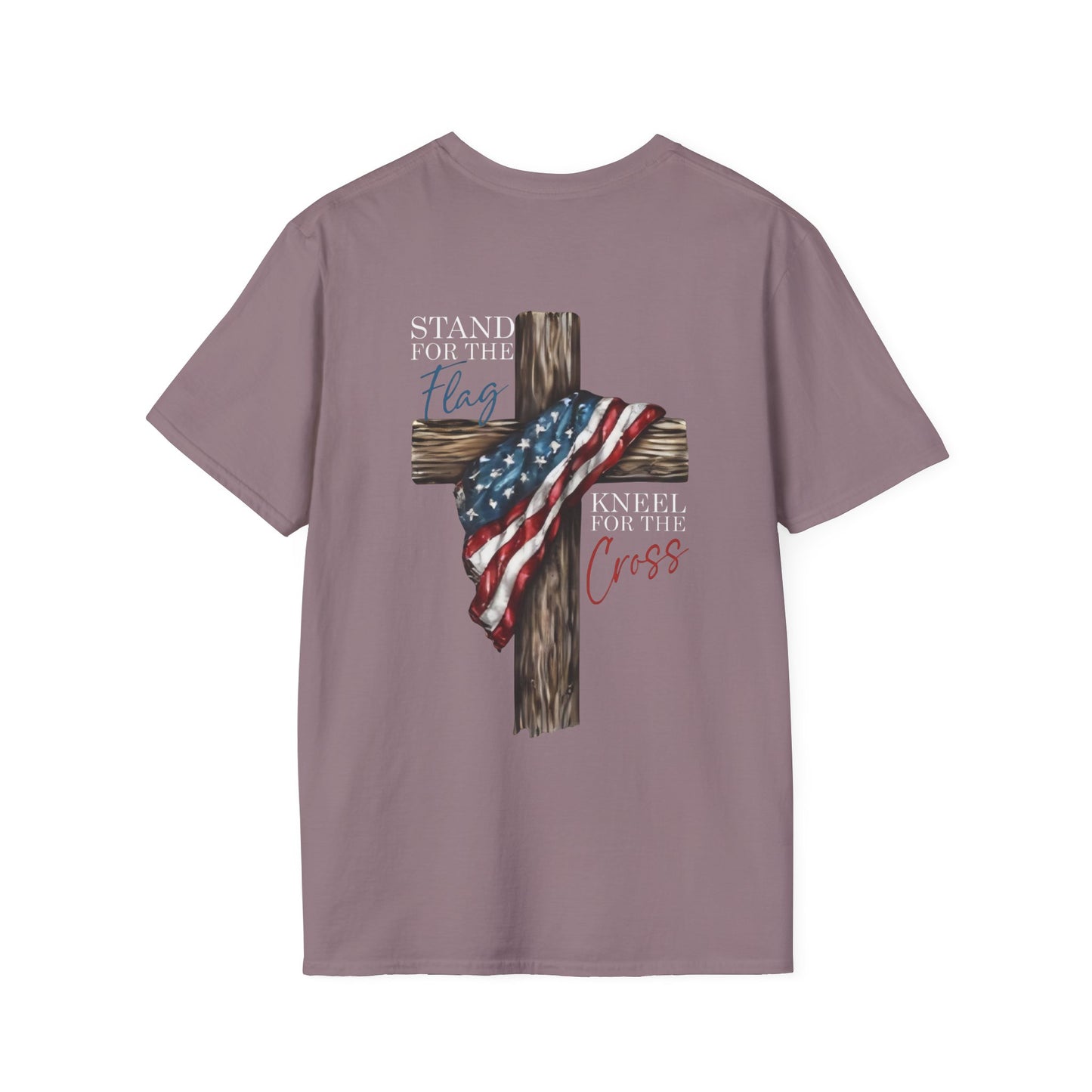 Stand for the Flag, Kneel for the Cross - Patriotic Religious T-Shirt, Faith-Based Apparel, Independence Day Outfit, Christian Gift