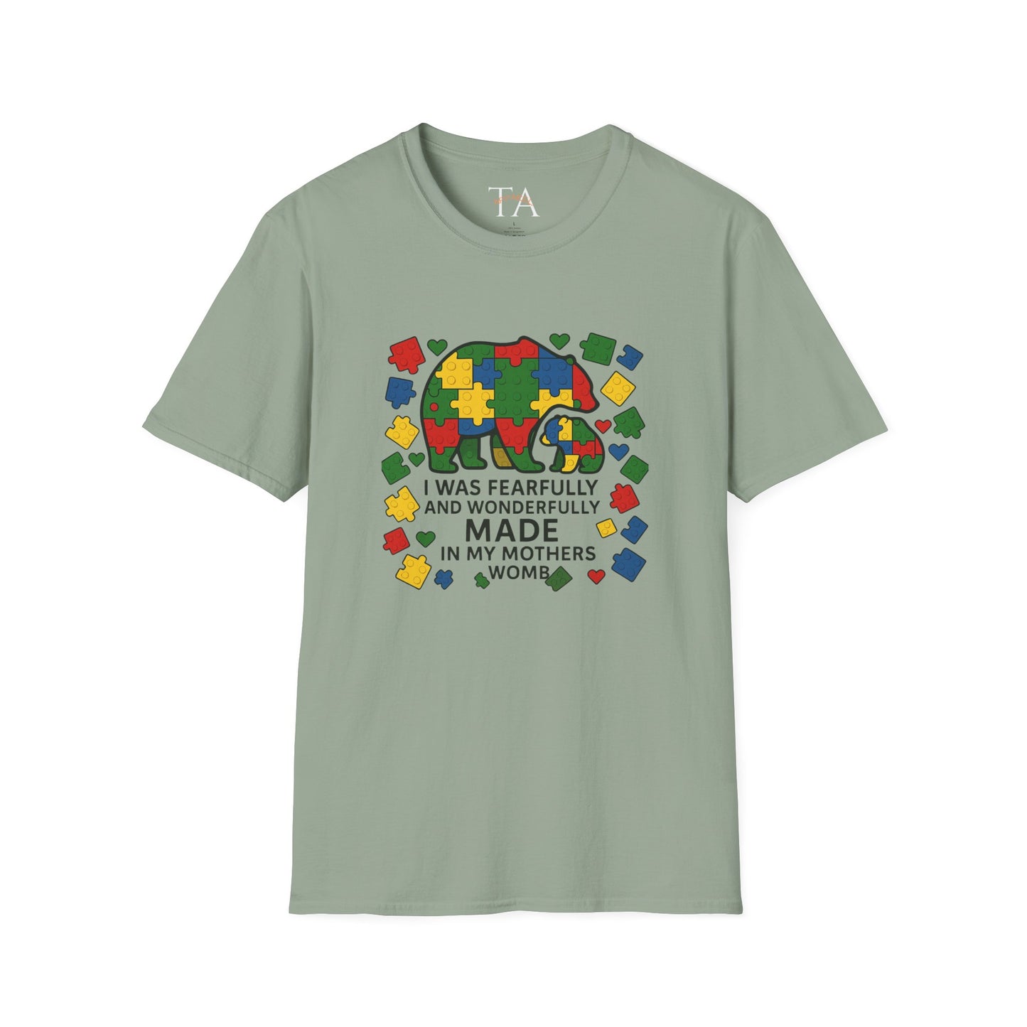 Autism Lego Mama Bear T-Shirt