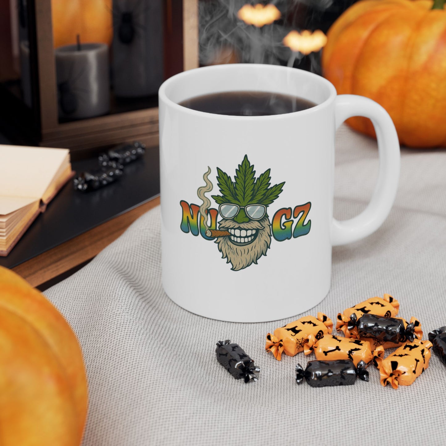 NUGZ Vibrant Ceramic Mug with Fun Design | Perfect for Coffee Lovers, Gift for Friends, Office Decor, Daily Use, Holidays