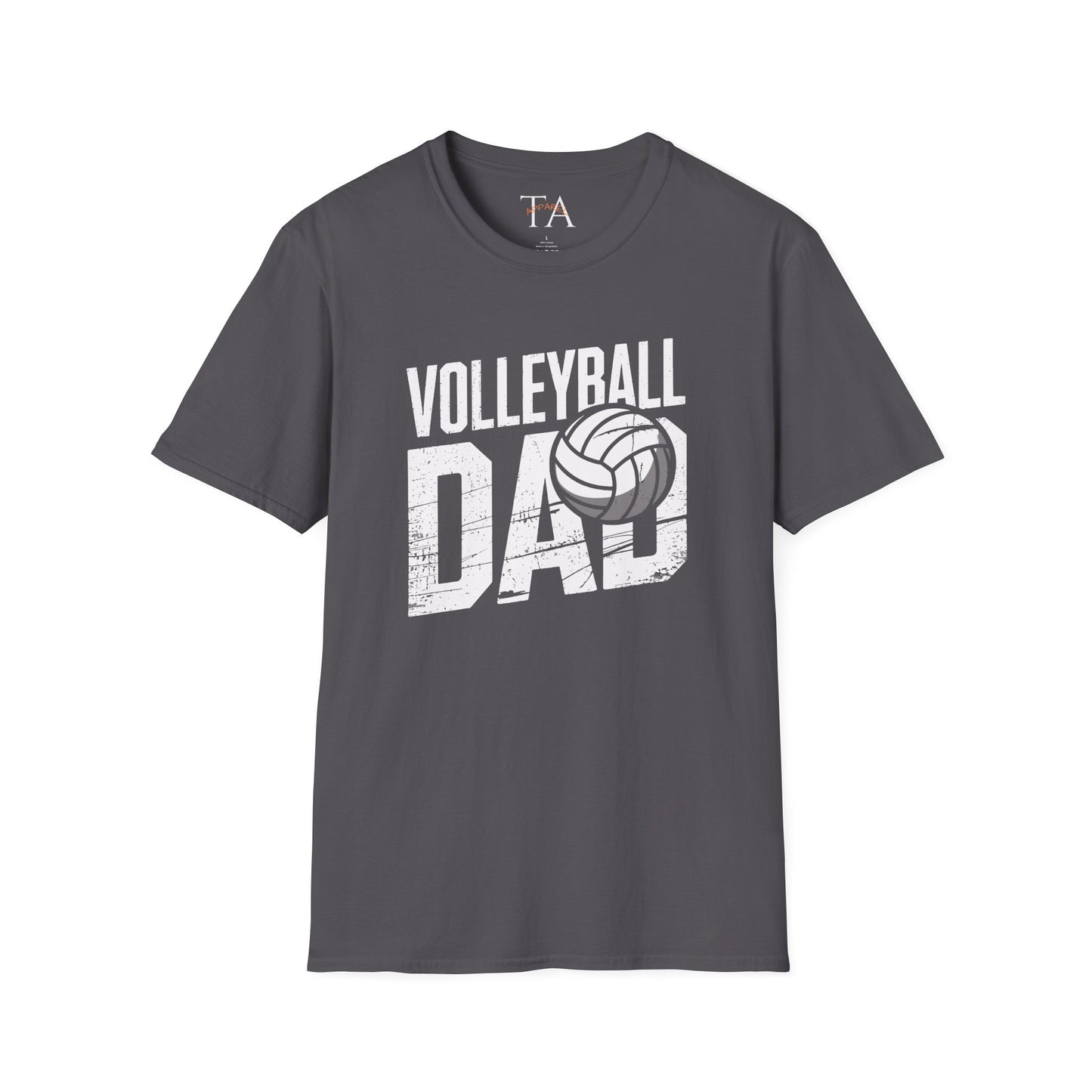 Volleyball Dad Distressed Design Unisex T-Shirt - Customize with Player Number