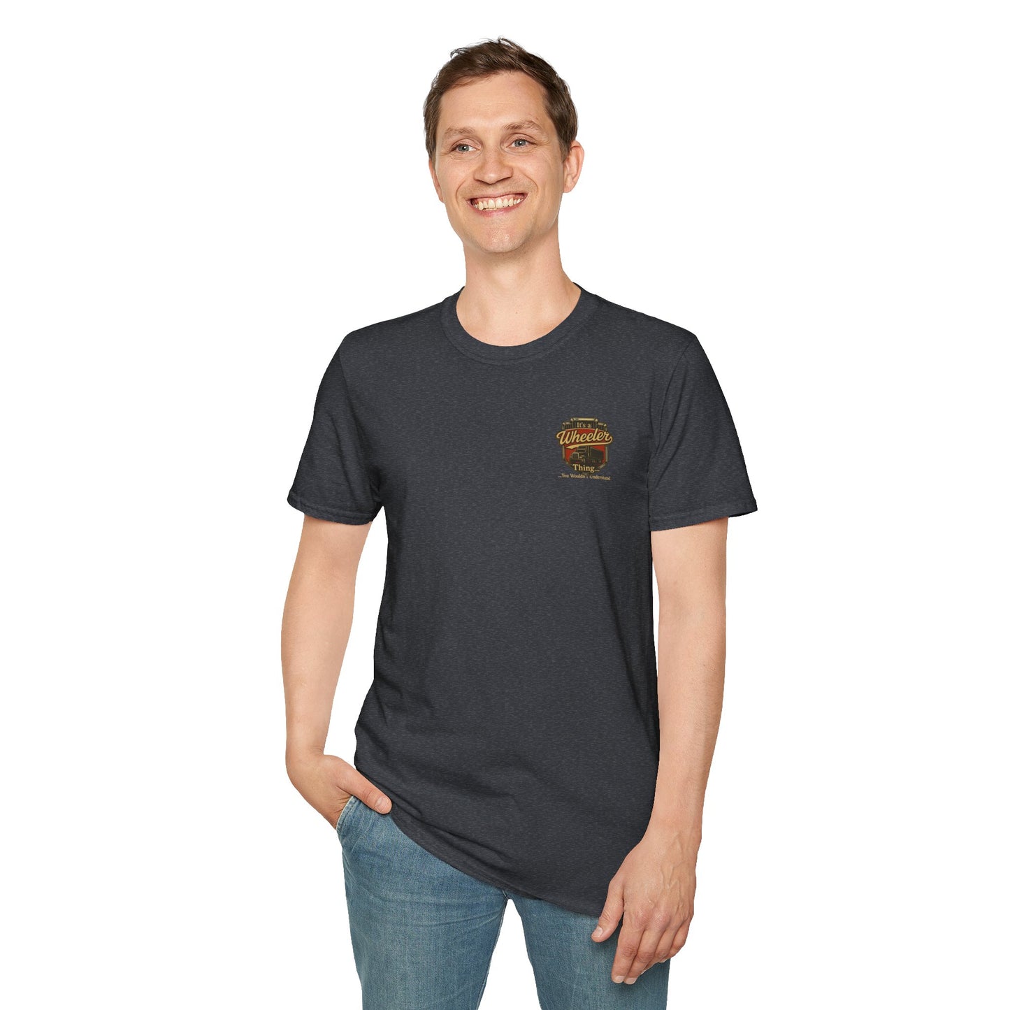 "It's a Wheeler Thing" Unisex Softstyle T-Shirt, Ideal for Truck Lovers, Gifts for Drivers, Casual Wear, Perfect for Birthdays, Father's Day