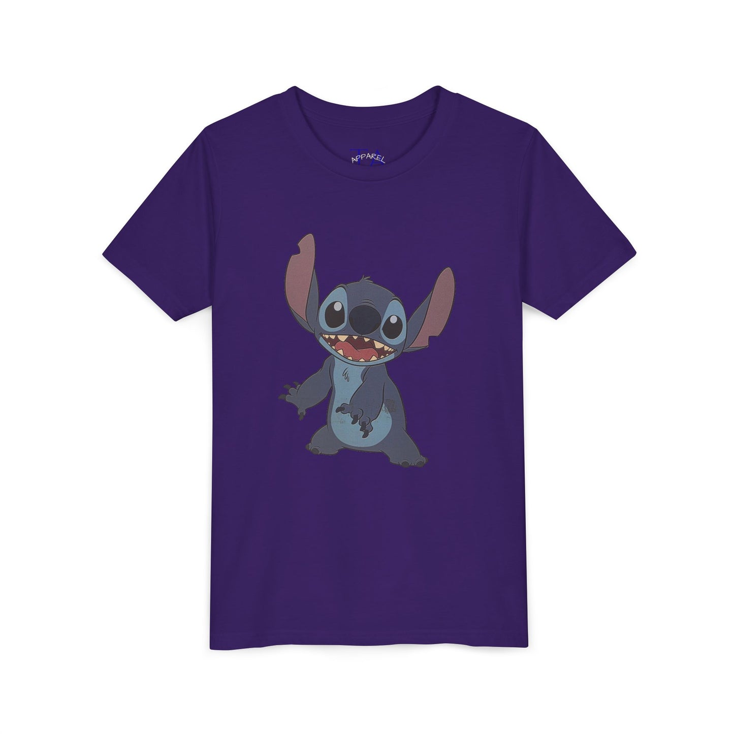 Kids Short Sleeve Tee with Stitch, Cute Kids Tee, Fun Gift for Boys & Girls, Birthday Gift, Summer Wear, Kids' Fashion