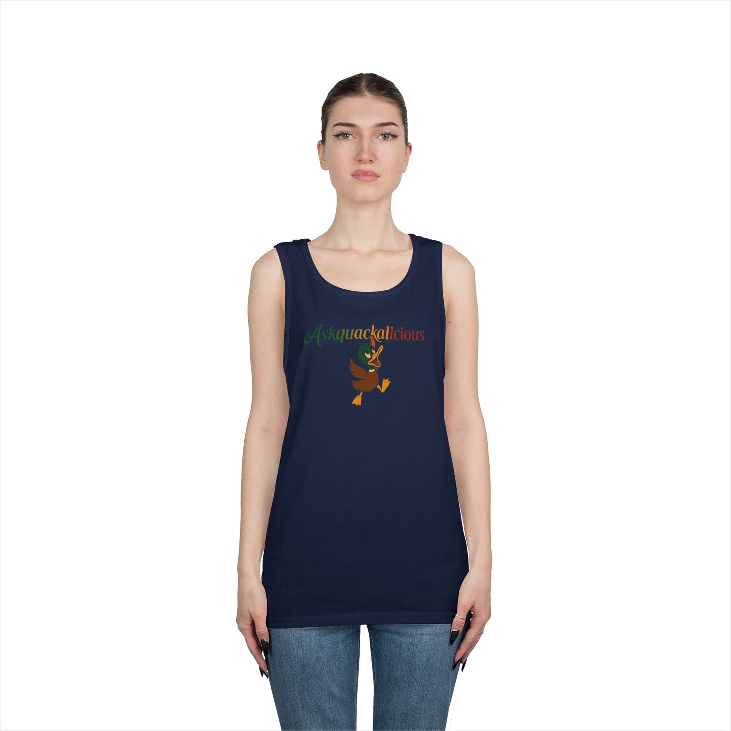 Askquack Tank Top - Quirky and Playful Design for Fun Days and Summer Outing