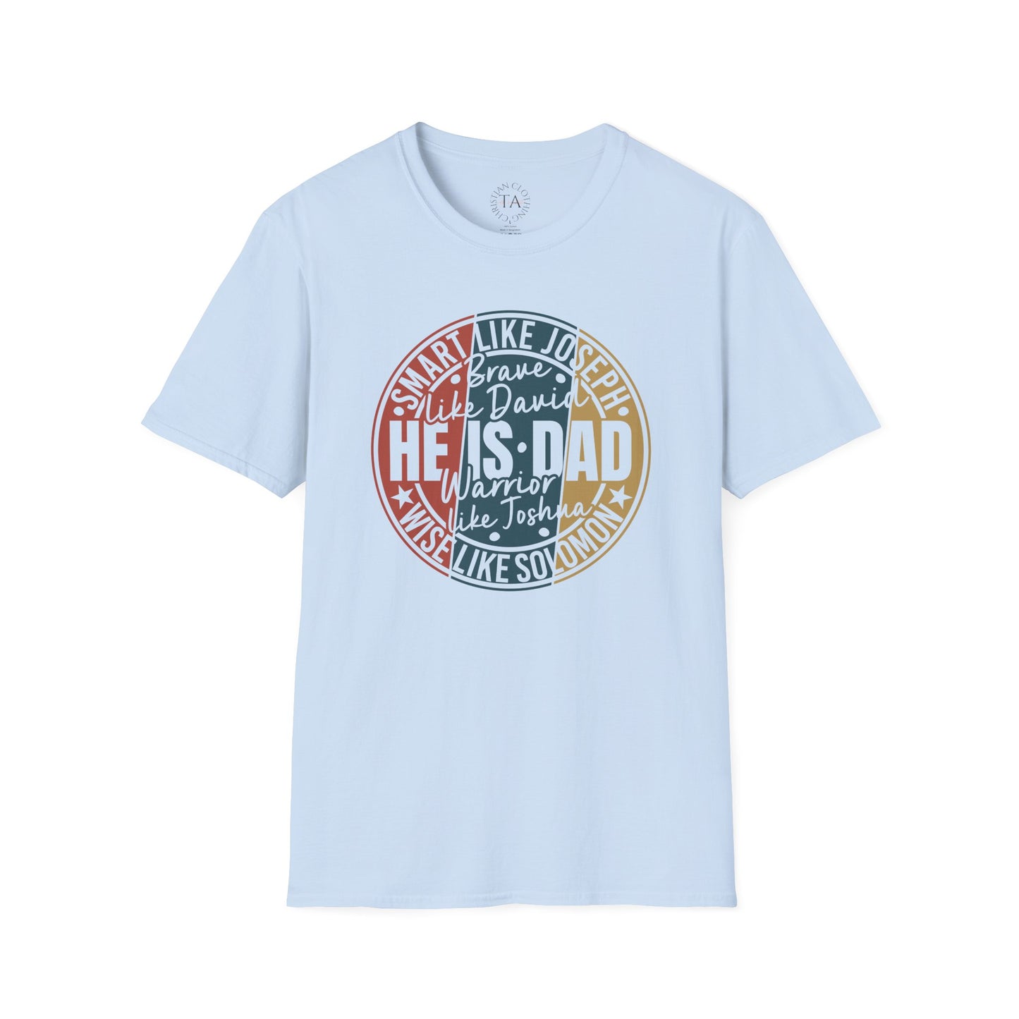 Faith Inspired Smart Like Dad Unisex Softstyle T-Shirt, Gifts for Father's Day, Casual Wear, Birthday Shirt, Dad Life Tee
