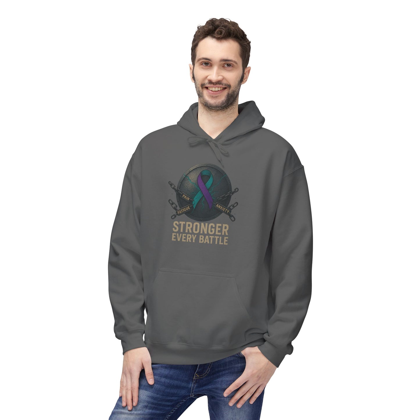Fragile X Empowering Strength Hoodie - Unisex Midweight Softstyle Fleece, Casual Wear, Motivational Gift, Workout Fashion, Everyday Comfort