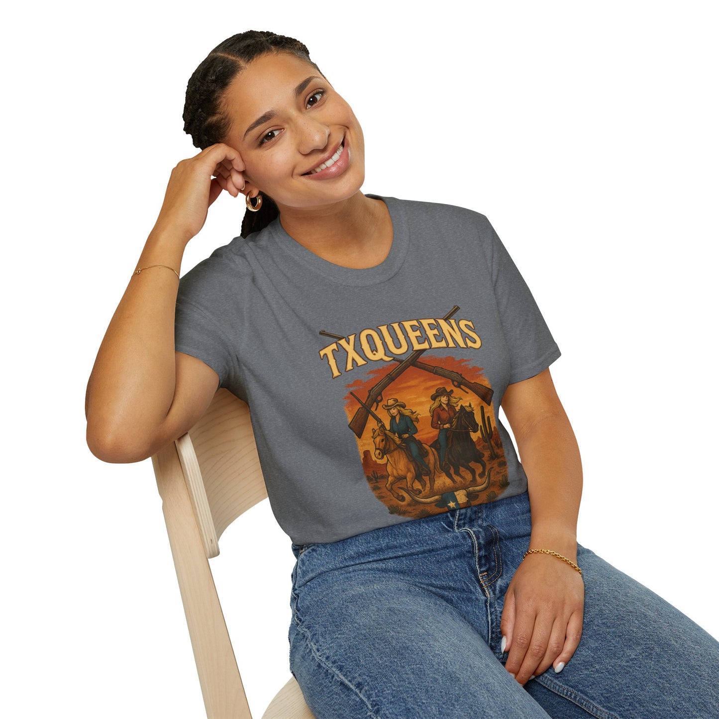 TXQUEENS Western Graphic Unisex T-Shirt