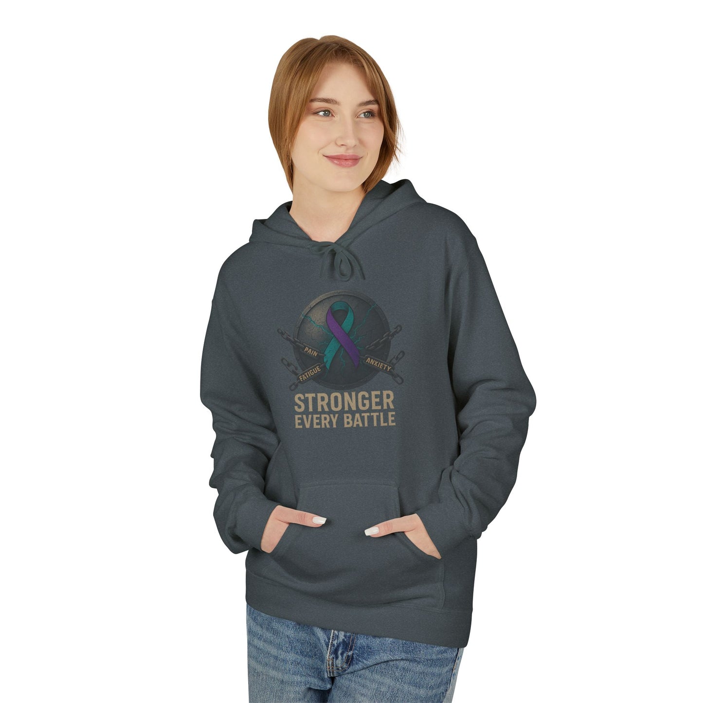Fragile X Empowering Strength Hoodie - Unisex Midweight Softstyle Fleece, Casual Wear, Motivational Gift, Workout Fashion, Everyday Comfort