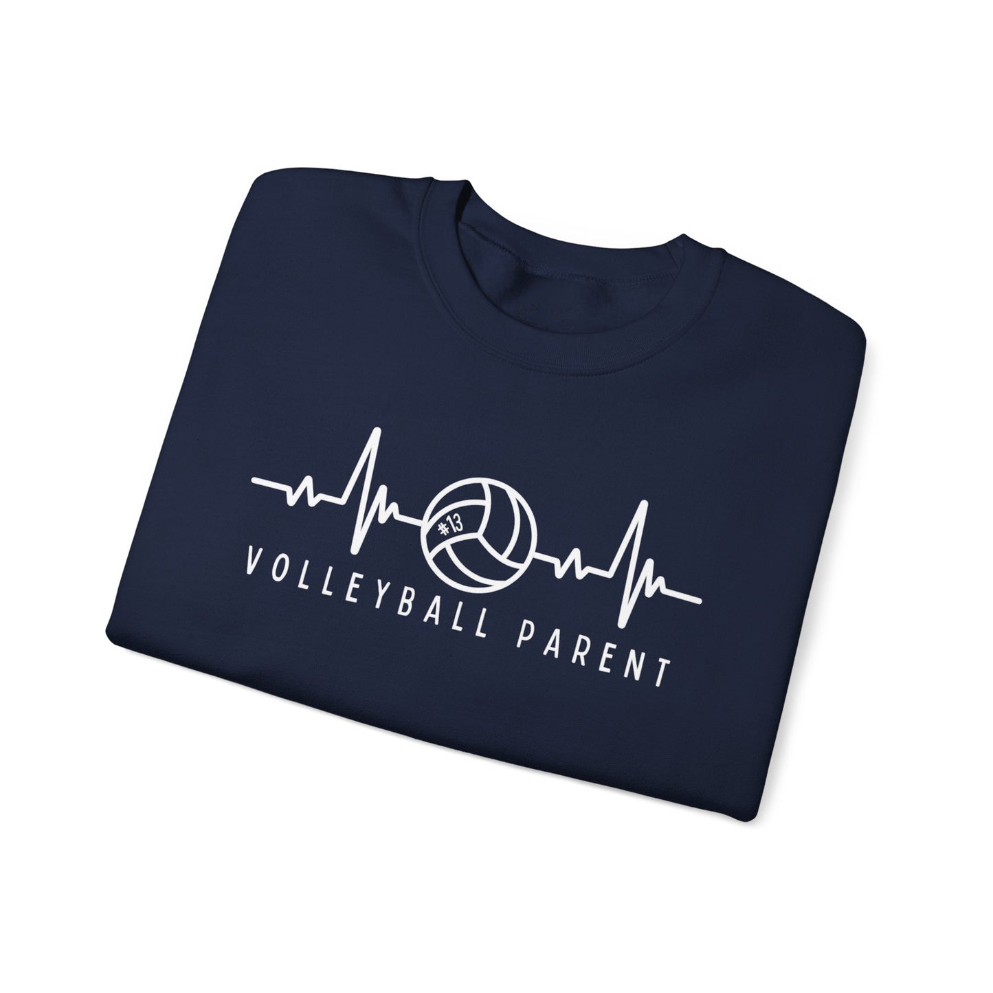 Volleyball Heartbeat Crewneck Sweatshirt #13, Quality Sweatshirt, Parent Gift, Volleyball Fan Apparel, Sports Lover Top