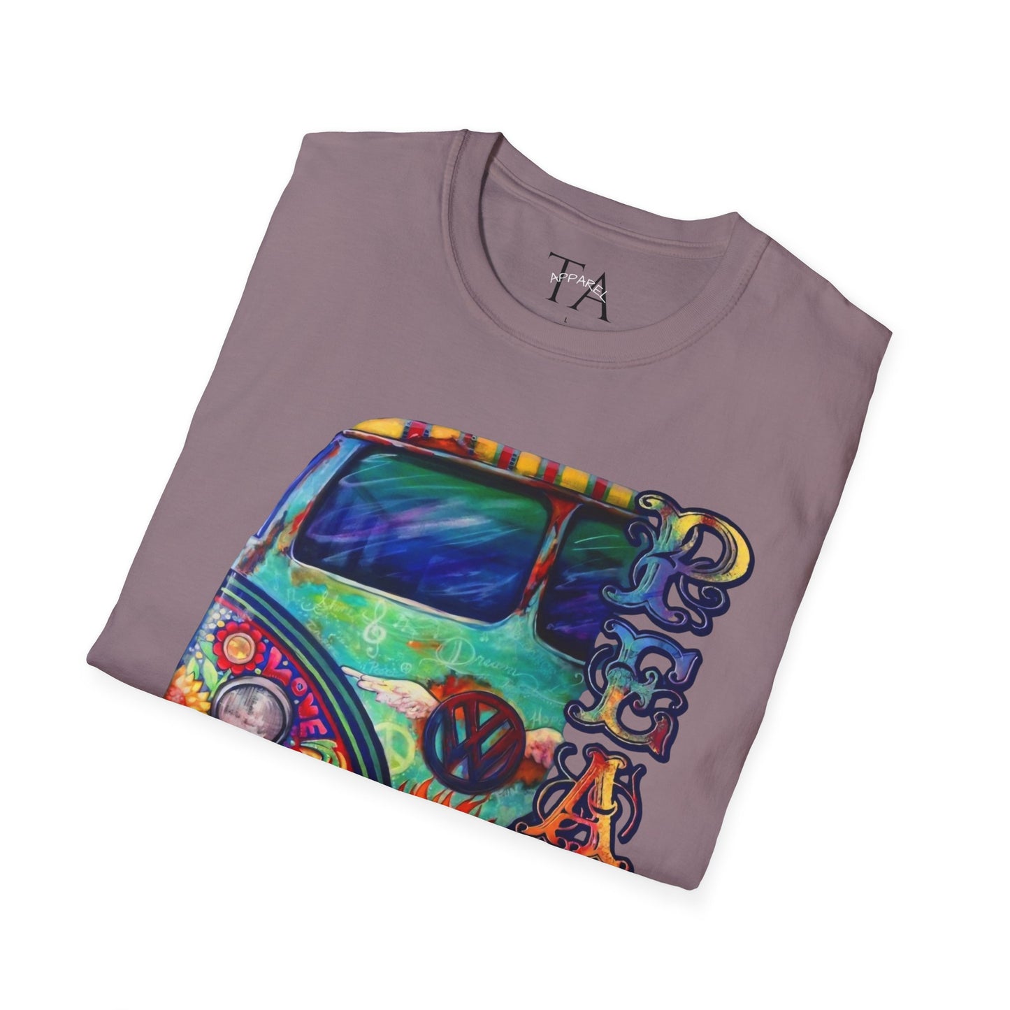 VW Groovy Peace & Love Retro Festival Shirt Tie-Dye T-Shirt