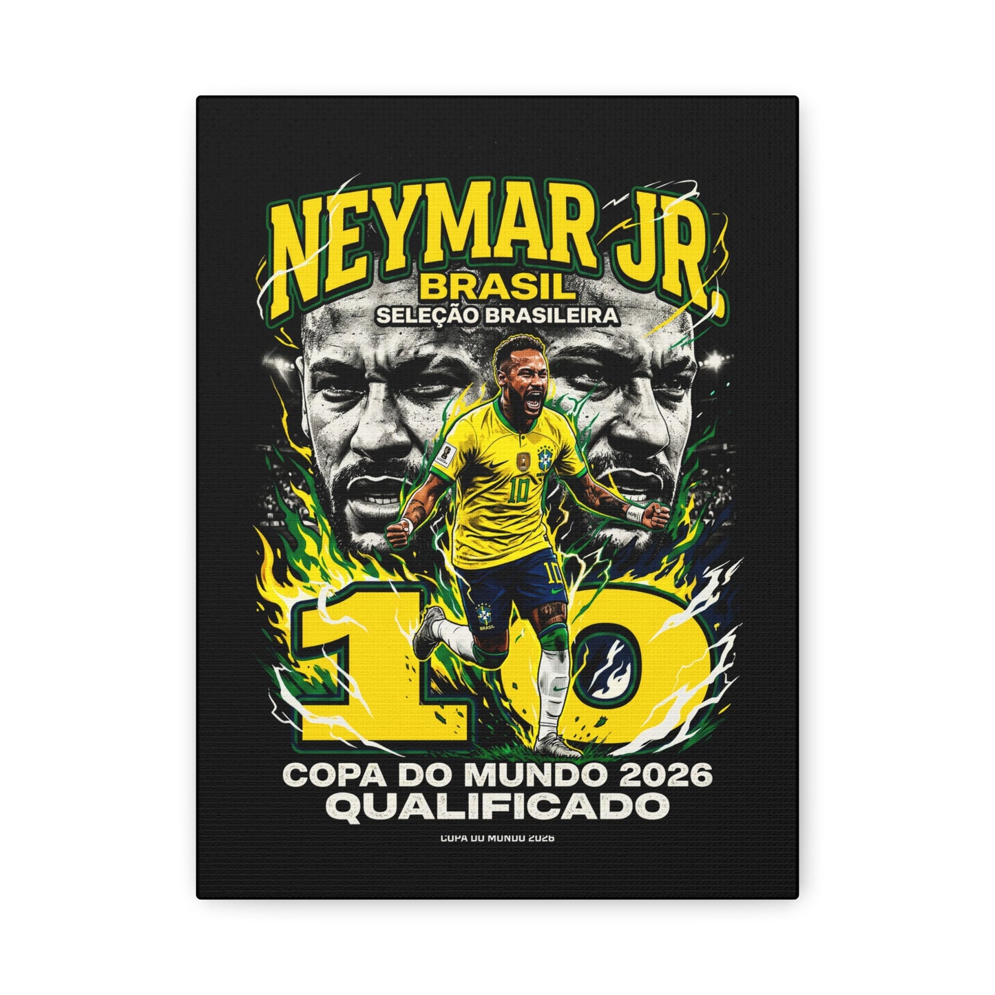 Neymar - Matte Canvas, Stretched, 1.25"
