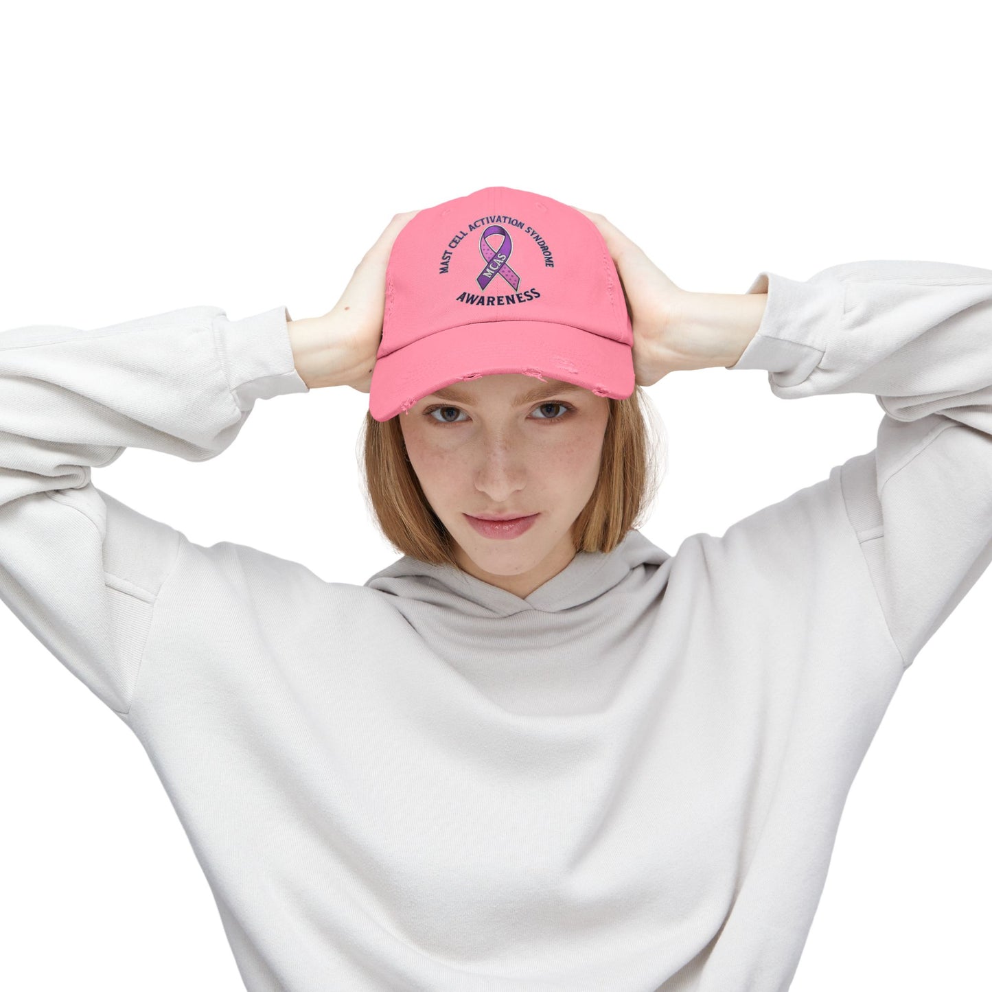 Mast Cell Activation Syndrome Unisex Distressed Awareness Hat