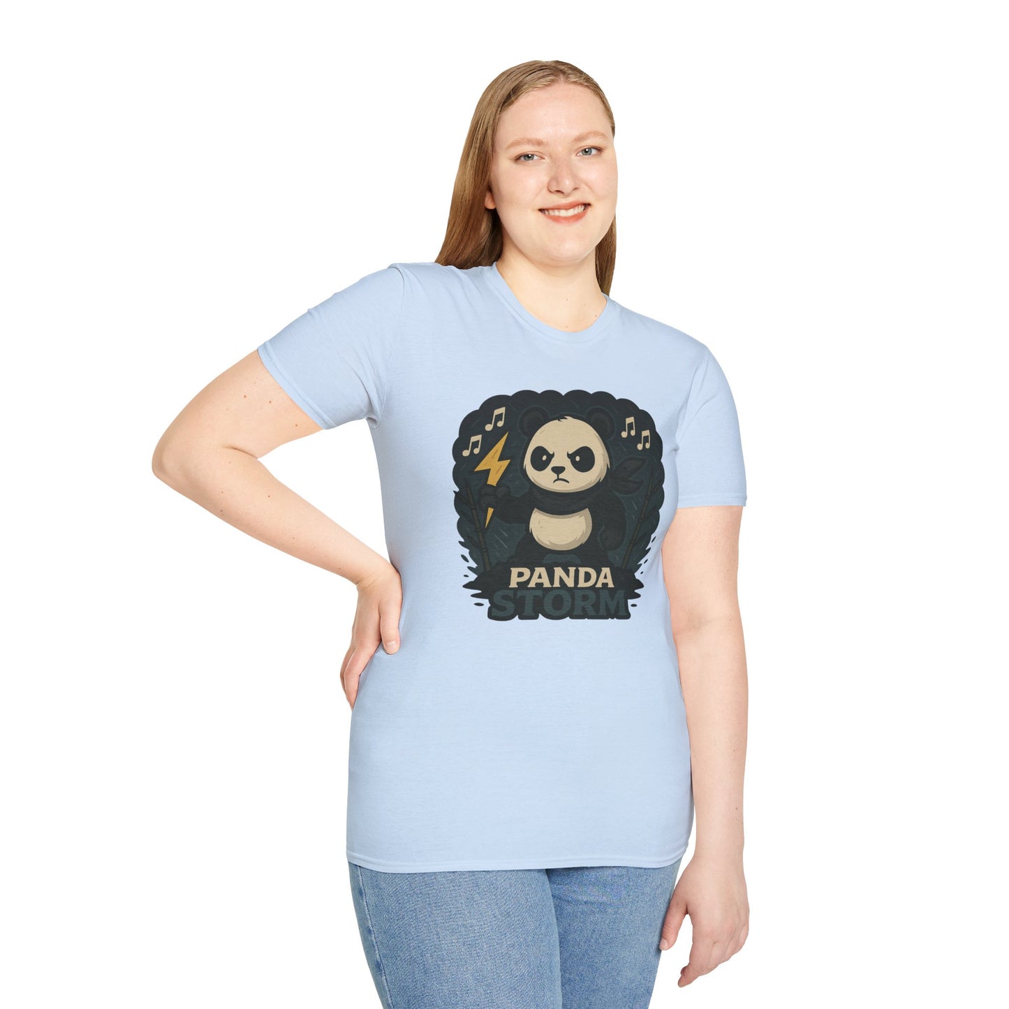 Panda Storm Tee for Animal and Music Lovers - Softstyle T-Shirt