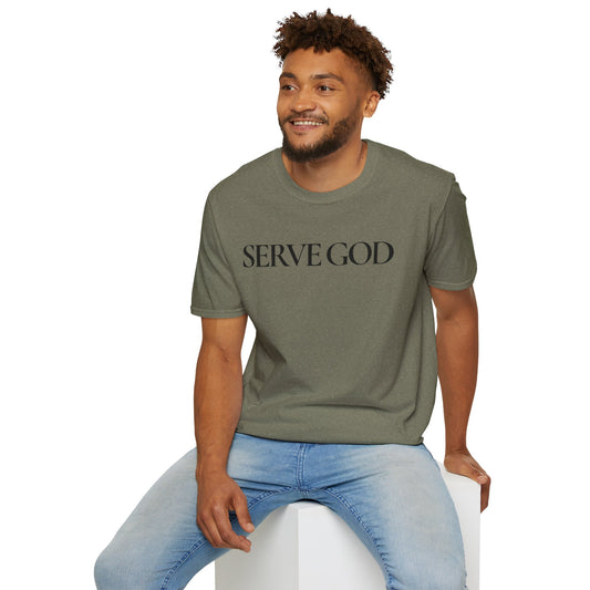 Faith Inspired "Serve God" T-Shirt - Inspirational Faith-Based Christian Gift