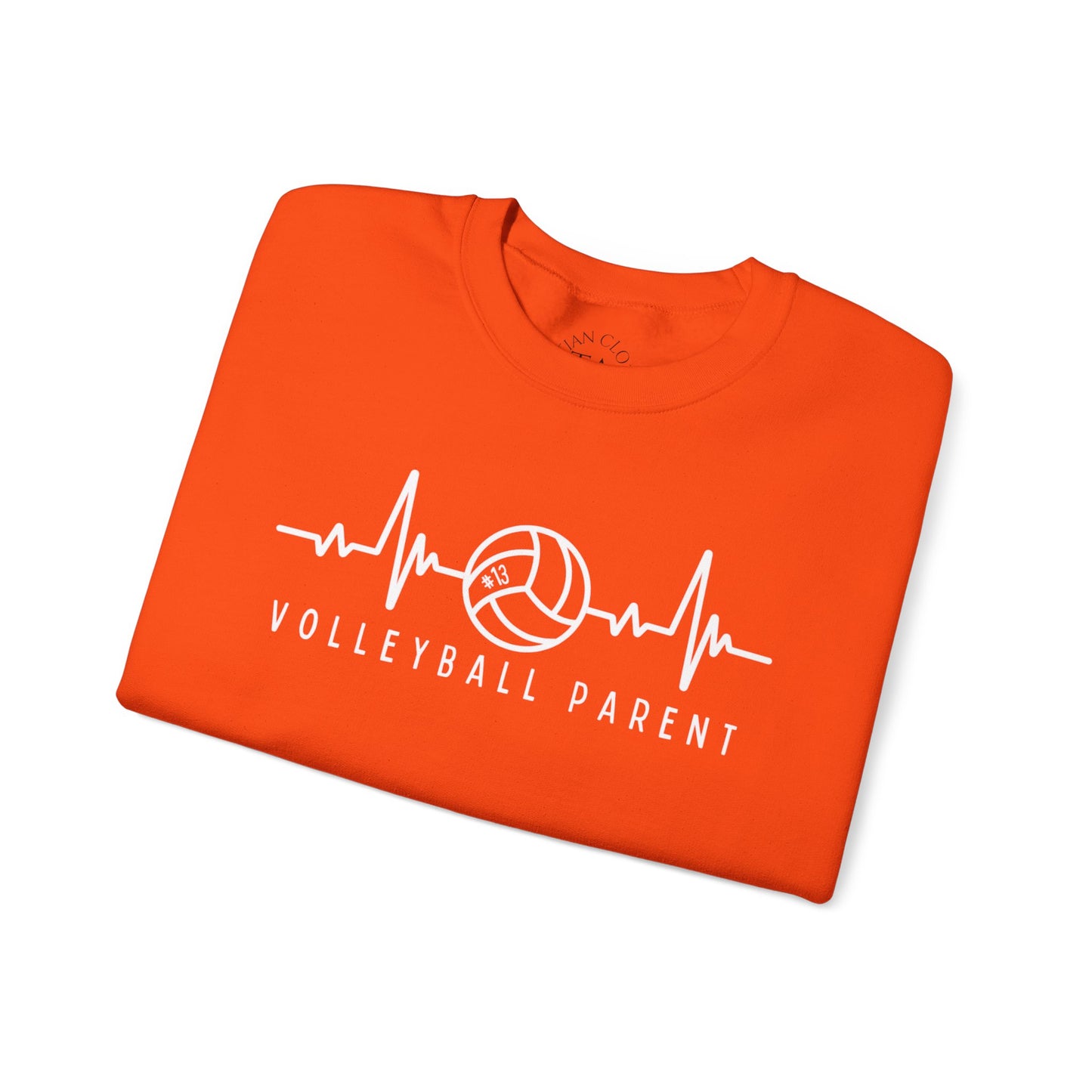 Volleyball Heartbeat Crewneck Sweatshirt #13, Quality Sweatshirt, Parent Gift, Volleyball Fan Apparel, Sports Lover Top